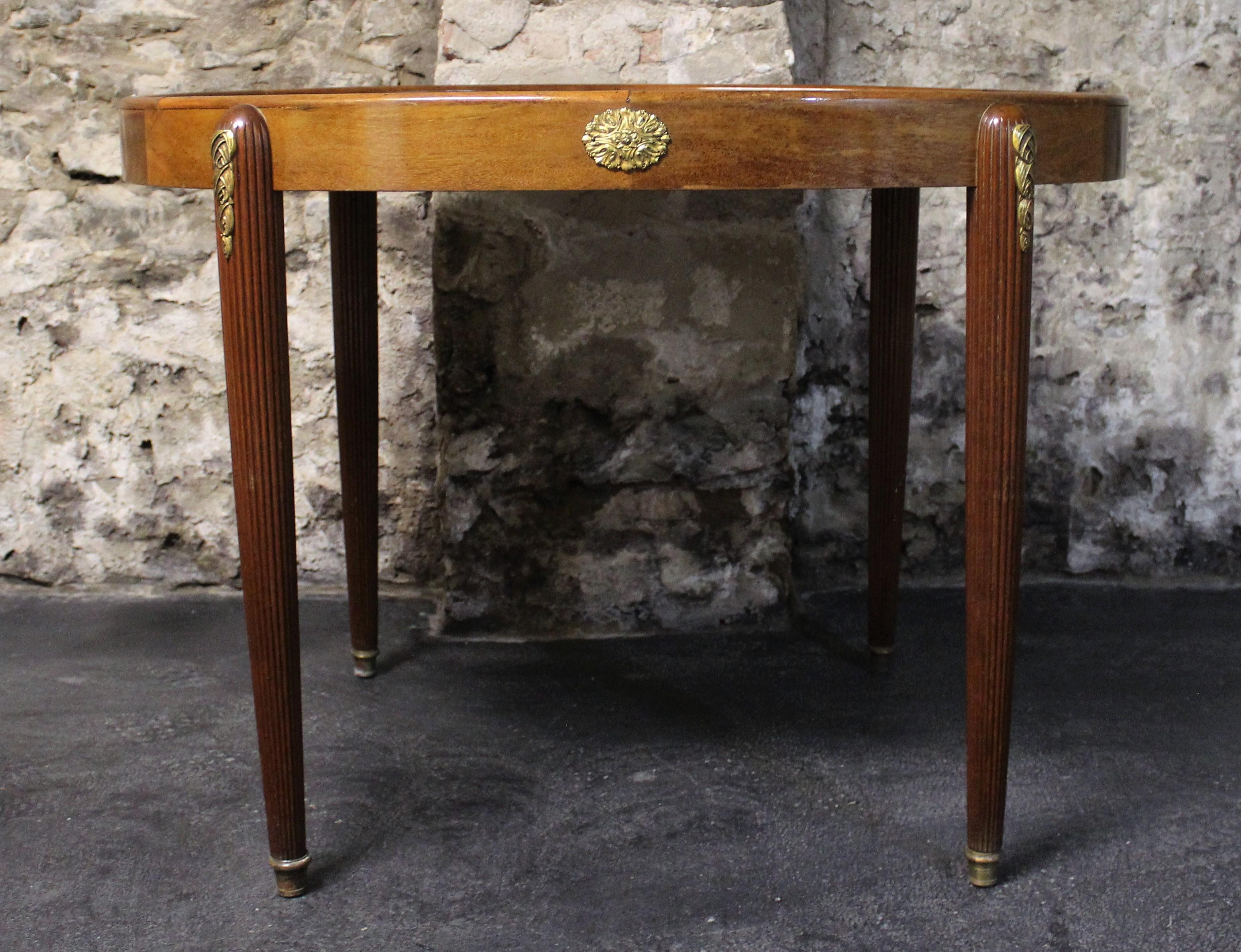 French Art Deco serving or console table with Louis XVI Inspiration.