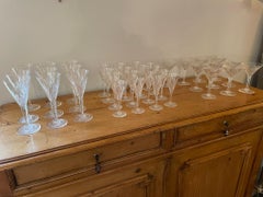 Set di bicchieri in cristallo Saint Louis in stile Art Déco francese, anni '30