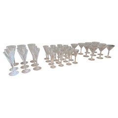 Set di bicchieri in cristallo Saint Louis in stile Art Déco francese, anni '30