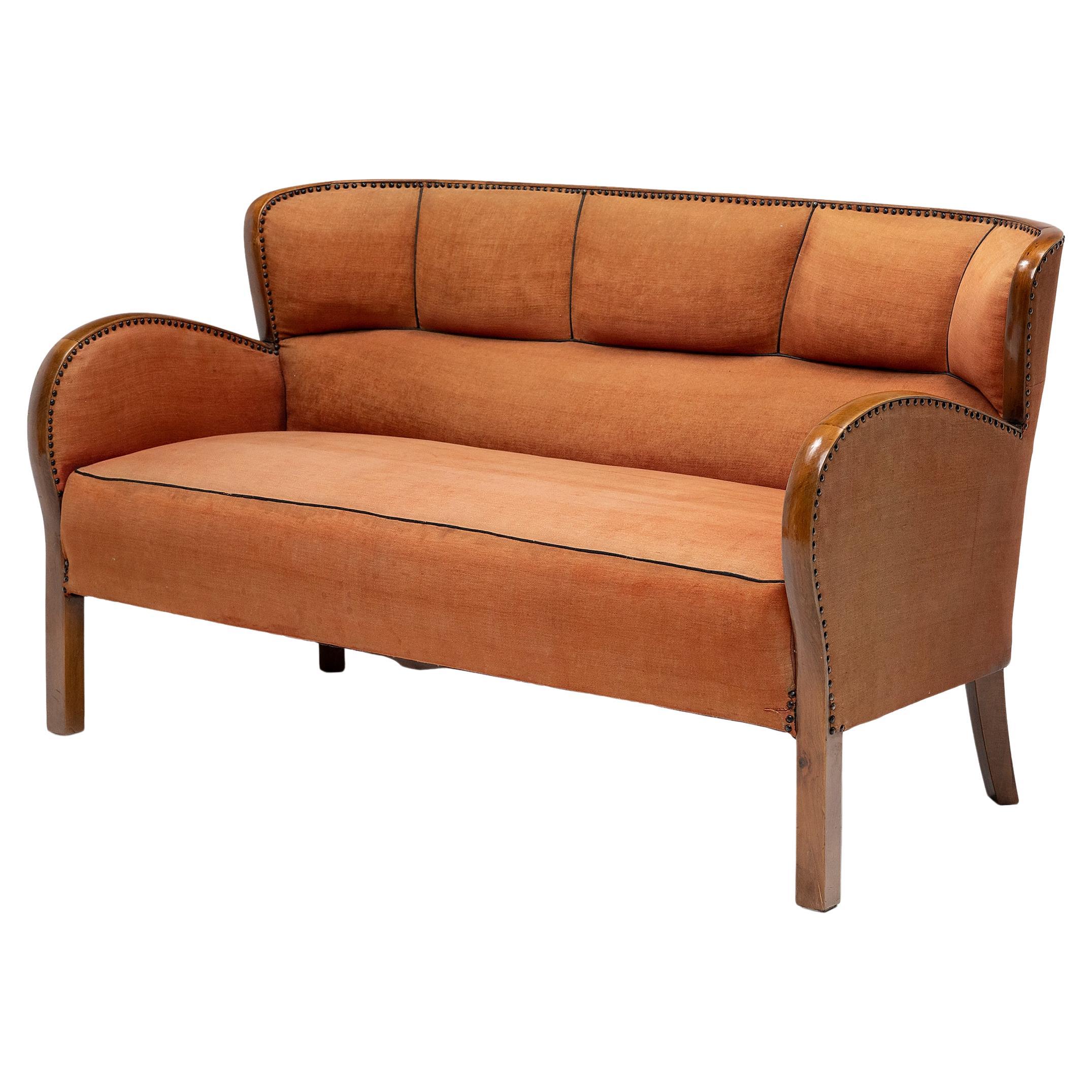 French Art Deco Settee, c. 1930