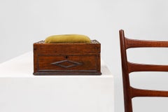 French Art Deco sewing box in sculpted wood, ca. 1900