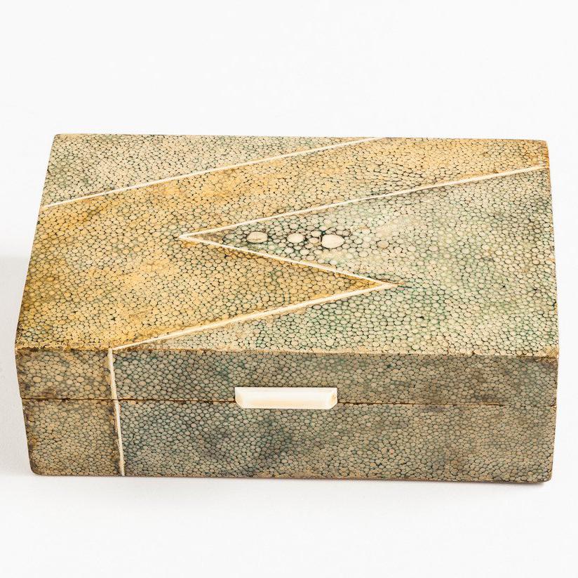 English French Art Deco Shagreen Box, circa 1920-1925