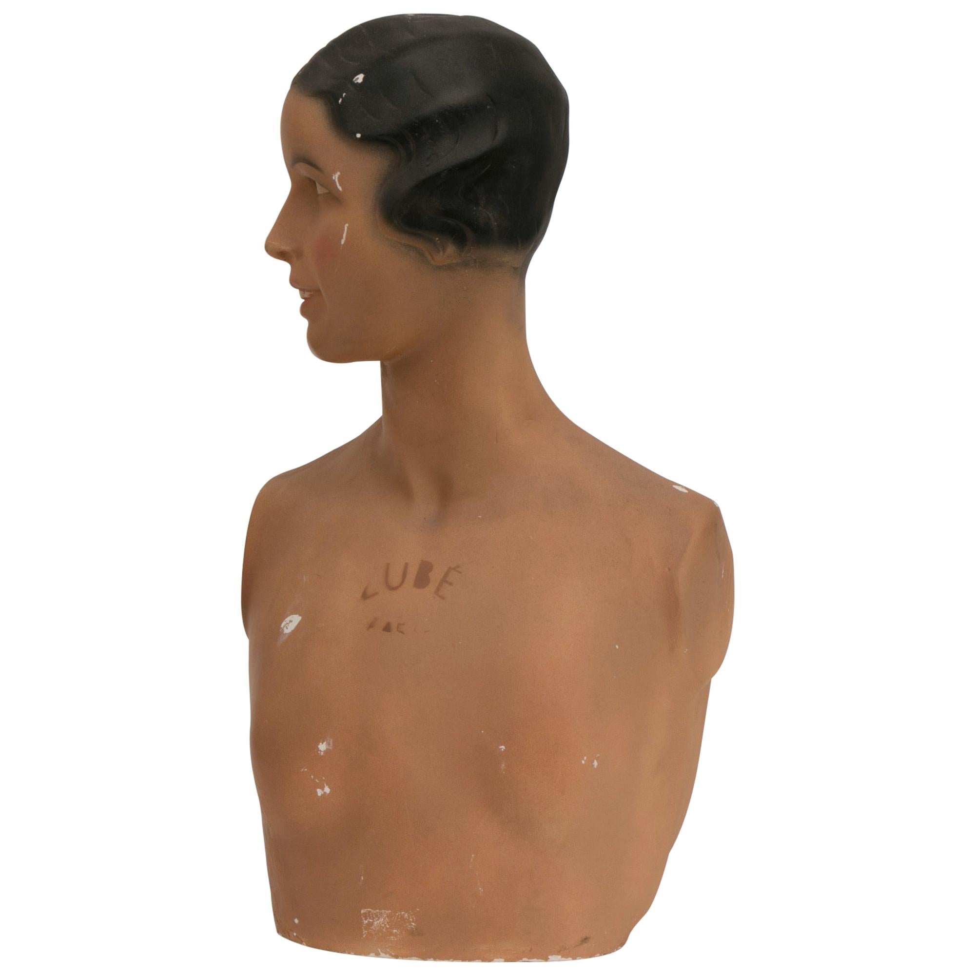 French Art Deco Shop Display Mannequin circa 1930 Lube Paris For Sale