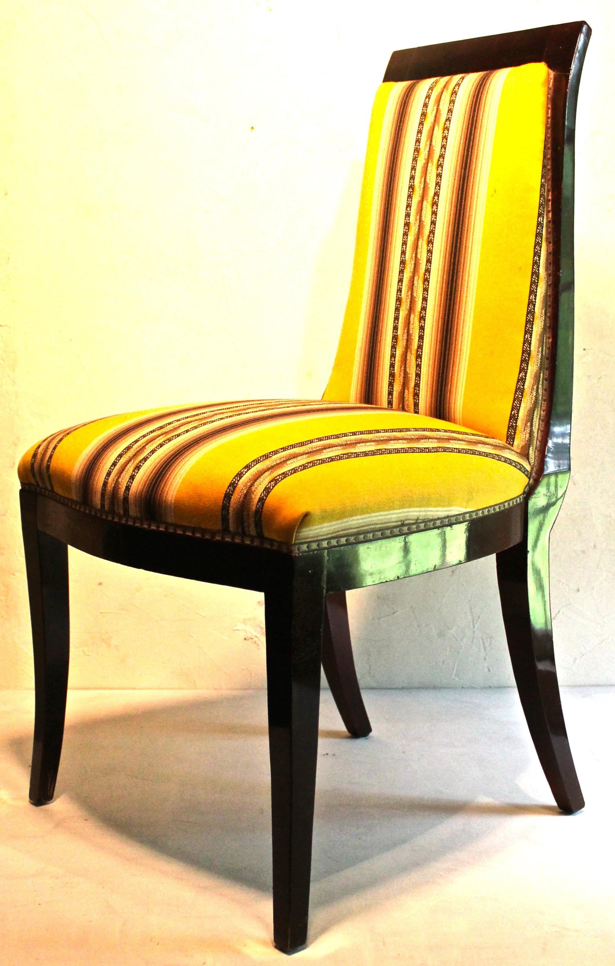 French Art Deco Side Chair Manner of Émile-Jaques Ruhlmann For Sale 2