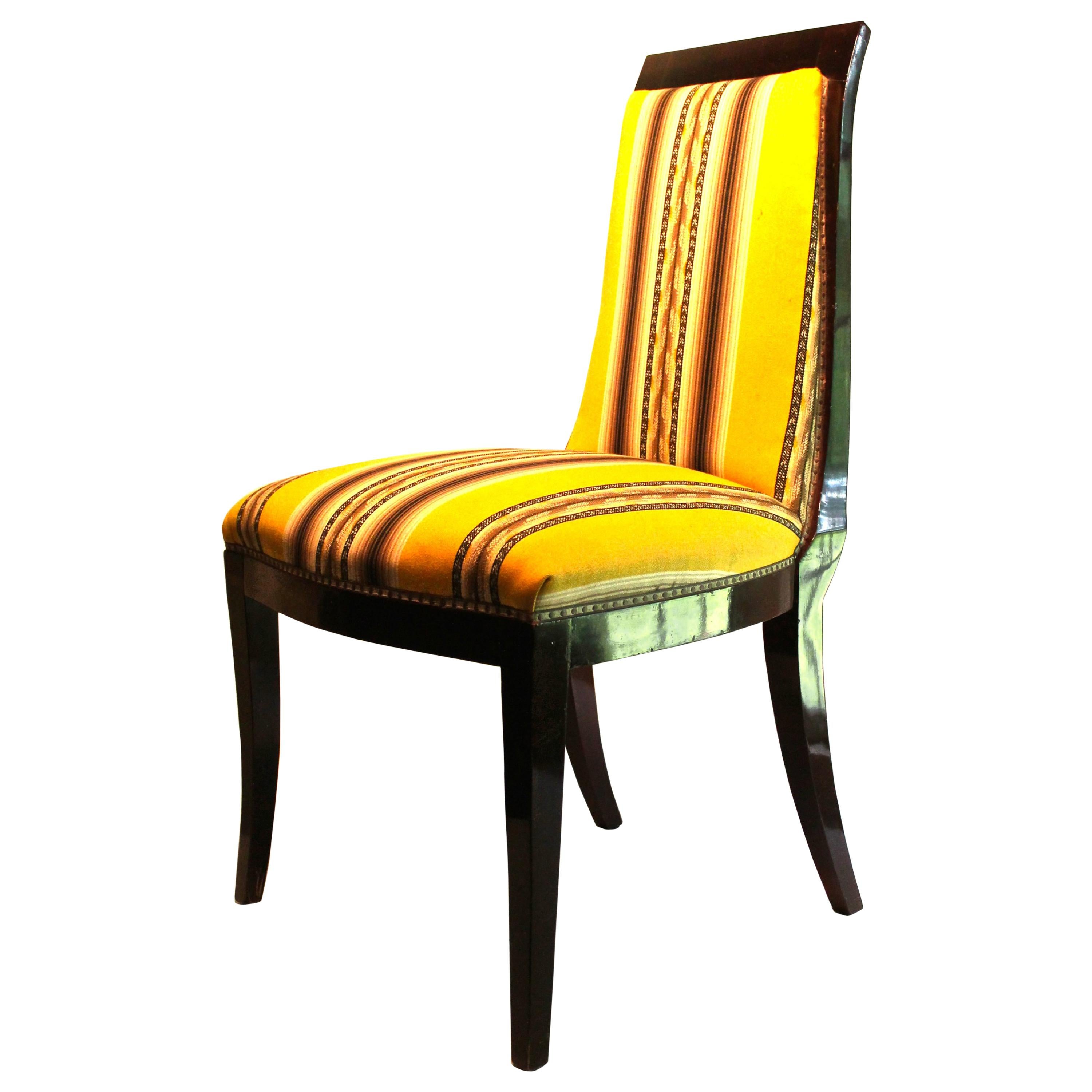 French Art Deco Side Chair Manner of Émile-Jaques Ruhlmann For Sale