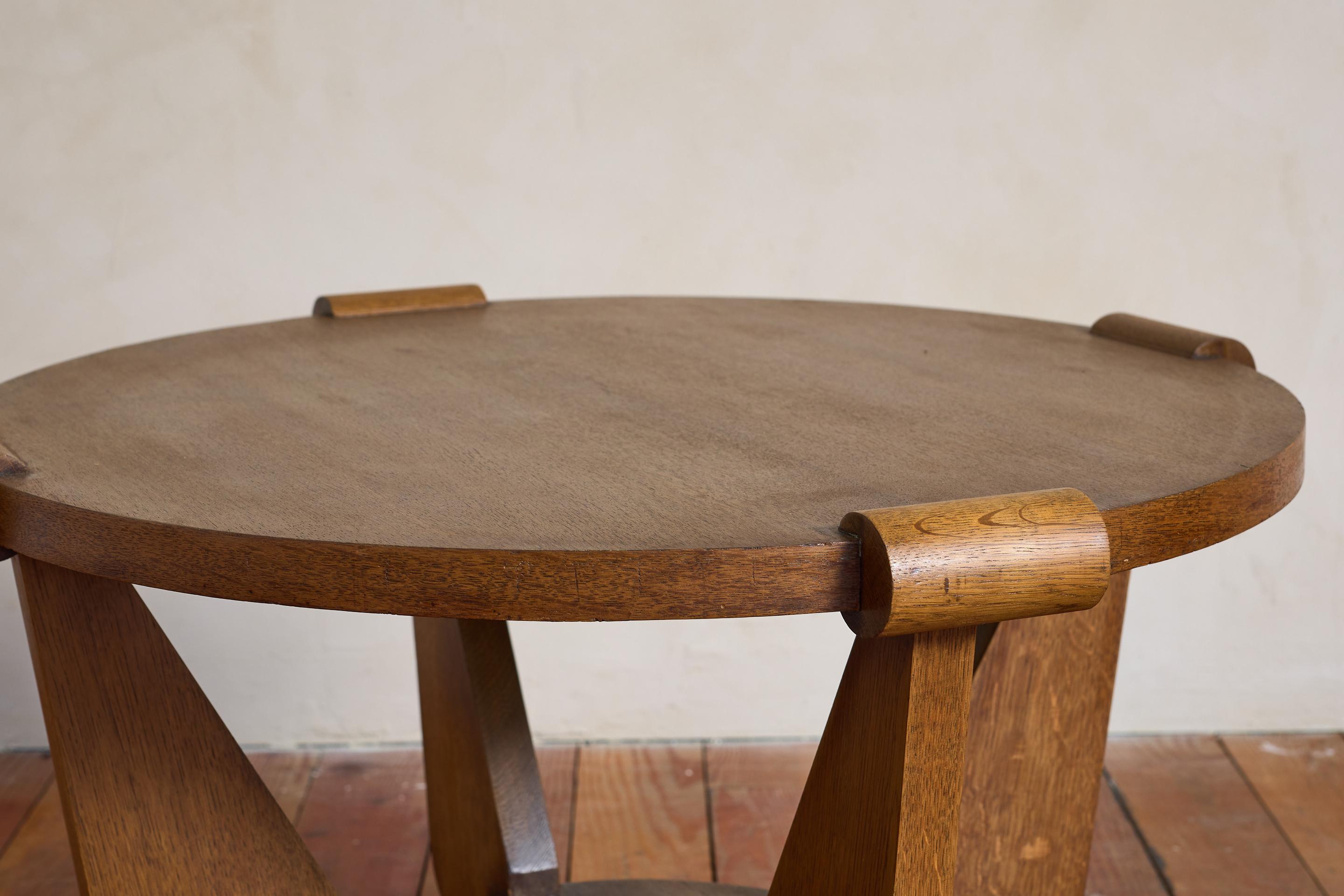 Wood French Art Déco Side Table For Sale
