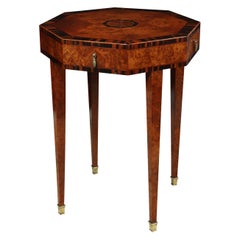 Antique French Art Deco Side Table in Amboyna and Macassar, circa 1925