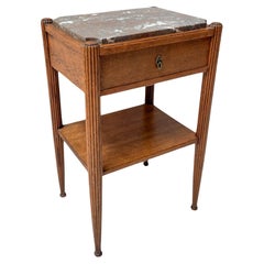 Tavolino Art Deco francese con piano in marmo, anni '30
