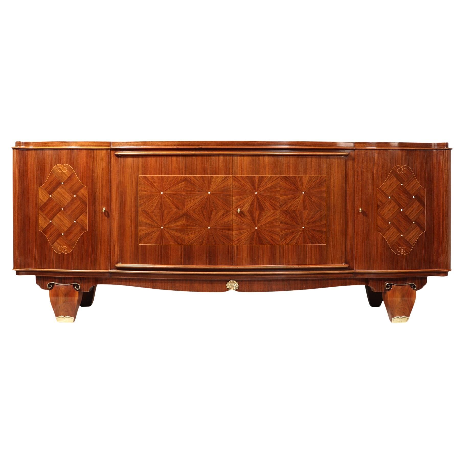 French Art Deco Sideboard by Jules Leleu For Sale
