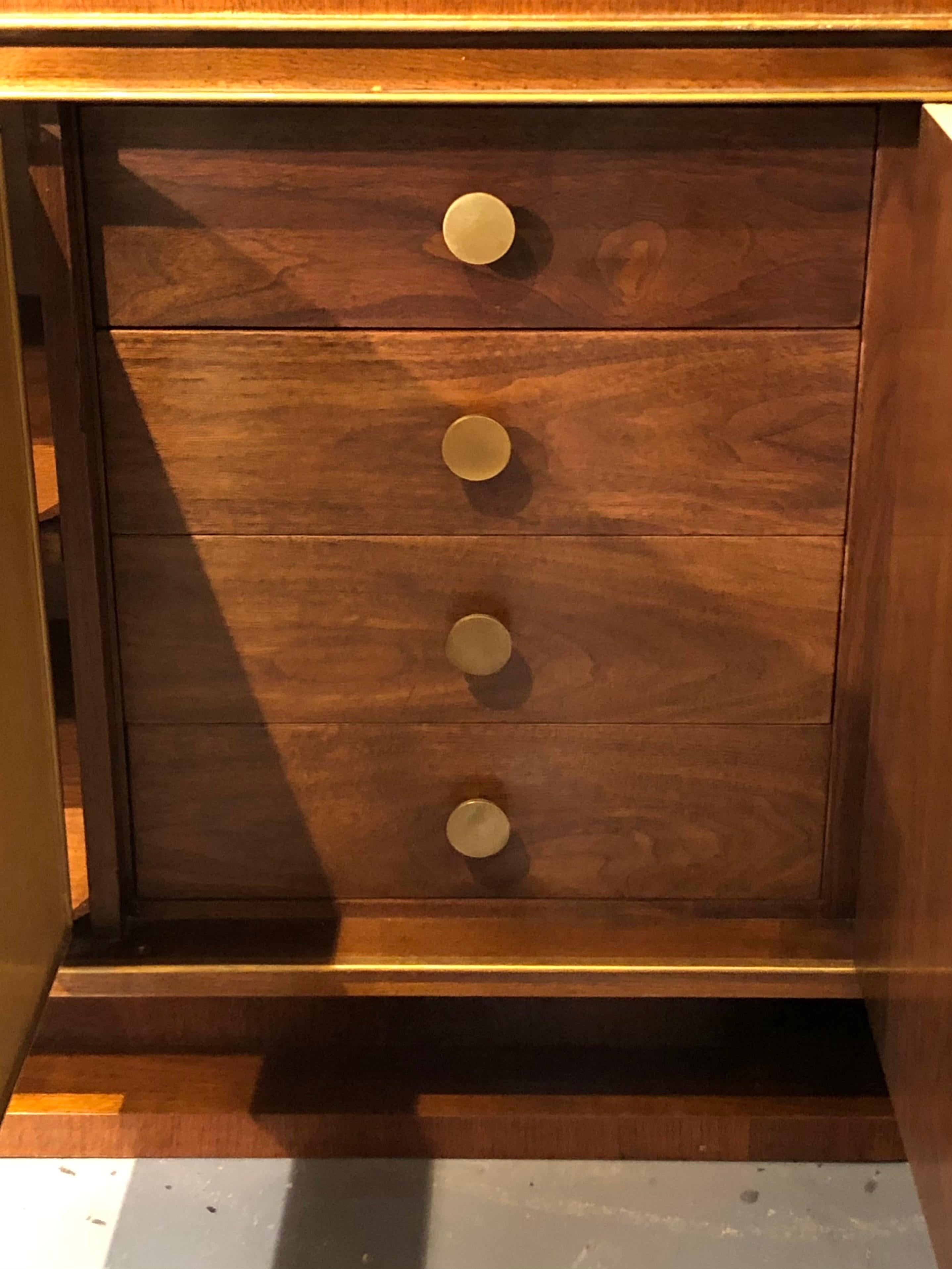 French Art Deco Sideboard, Mahogany, Beige Parchment, Lacquer, France, 1940s 2