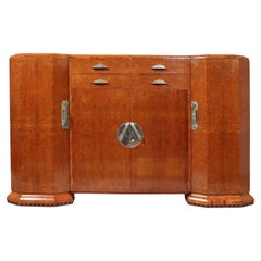 Antique French Art Deco Sideboard in Amboyna