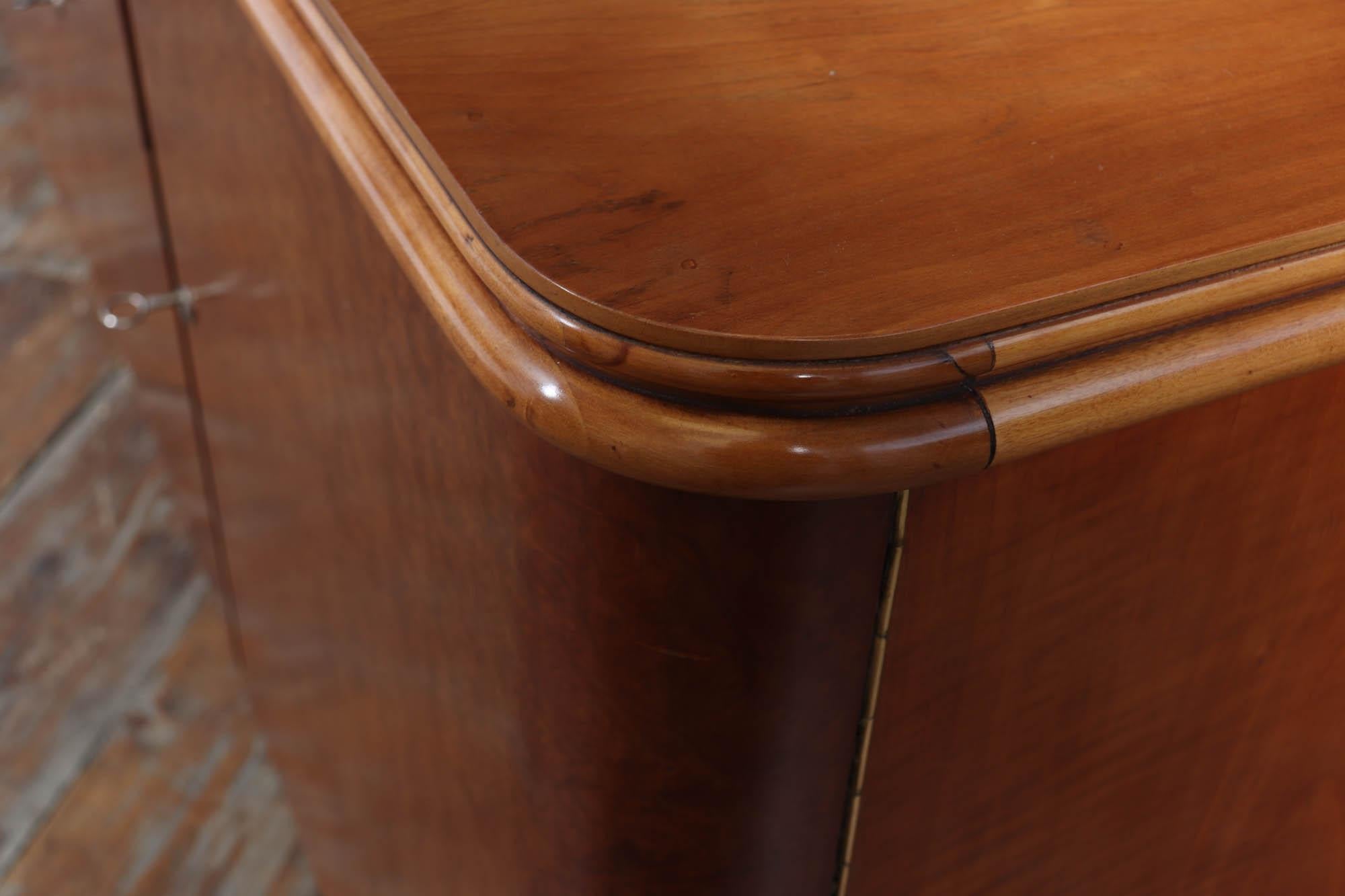 French Art Deco Sideboard in Burr Maple and Cherry, 1930s For Sale 11