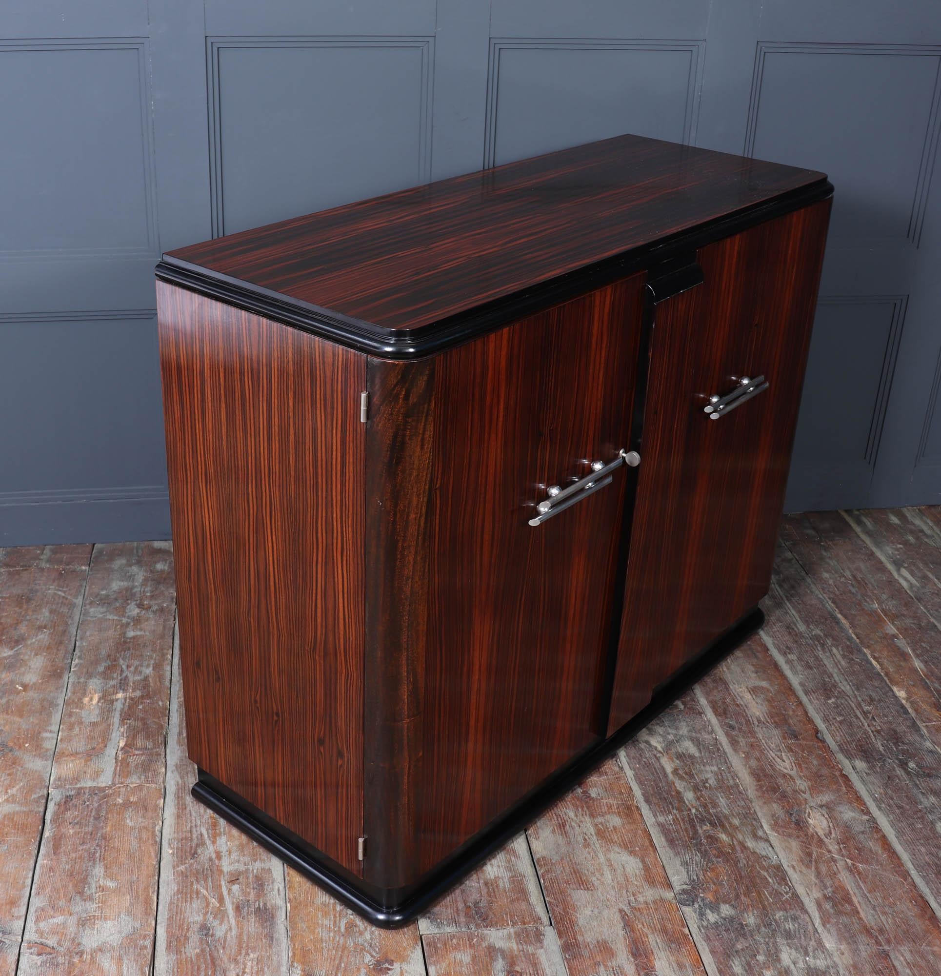 French Art Deco Sideboard in Macassar Ebony 7
