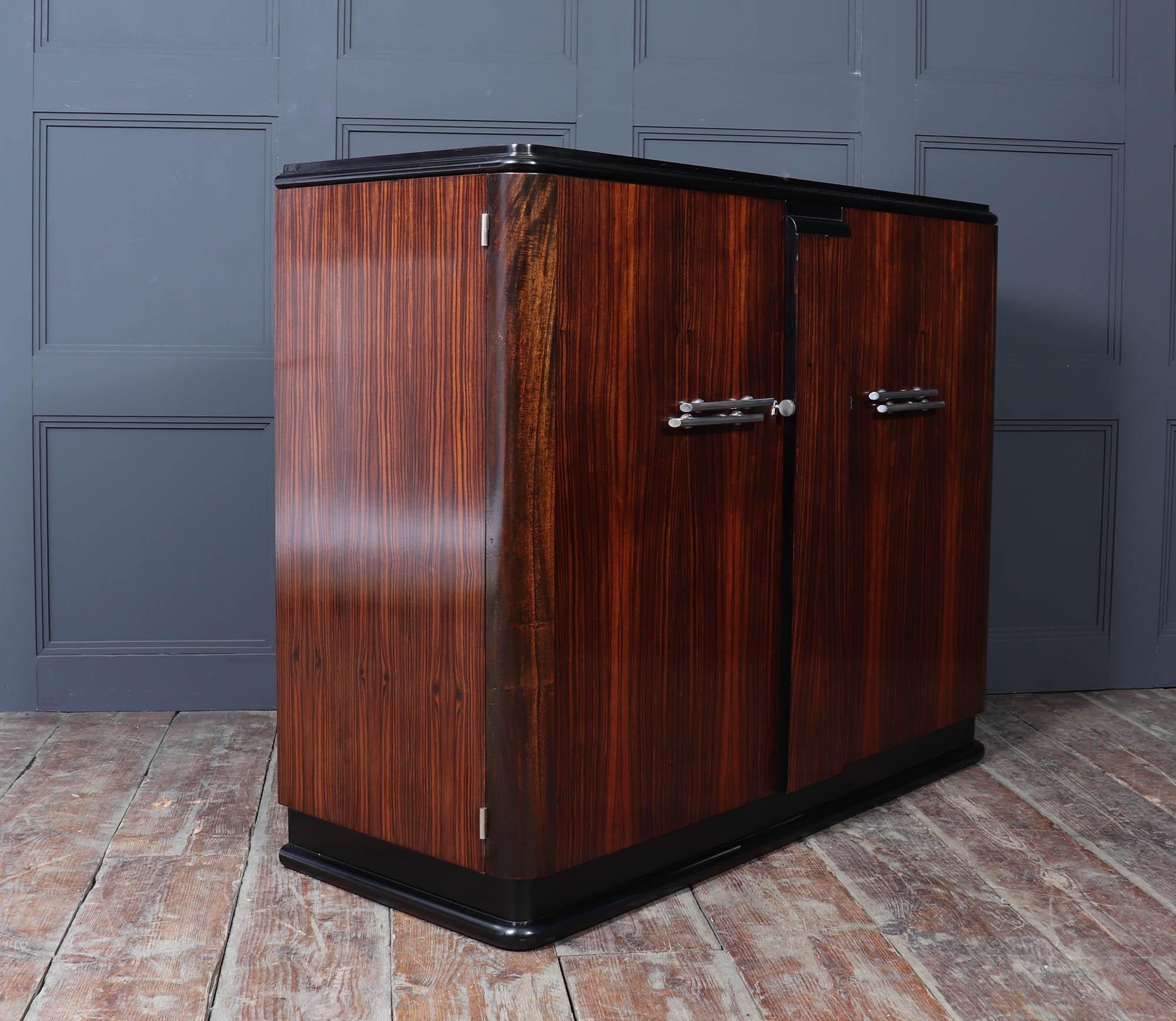 French Art Deco Sideboard in Macassar Ebony 8