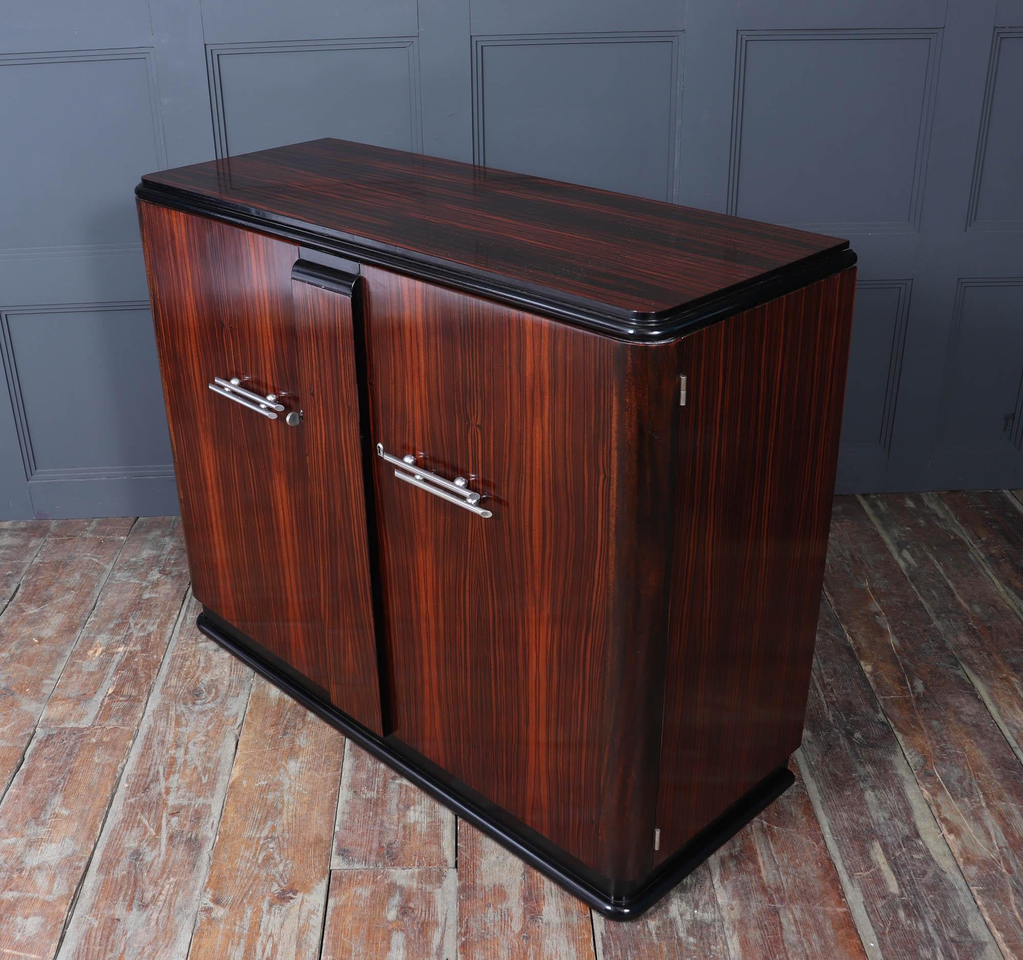 French Art Deco Sideboard in Macassar Ebony 9