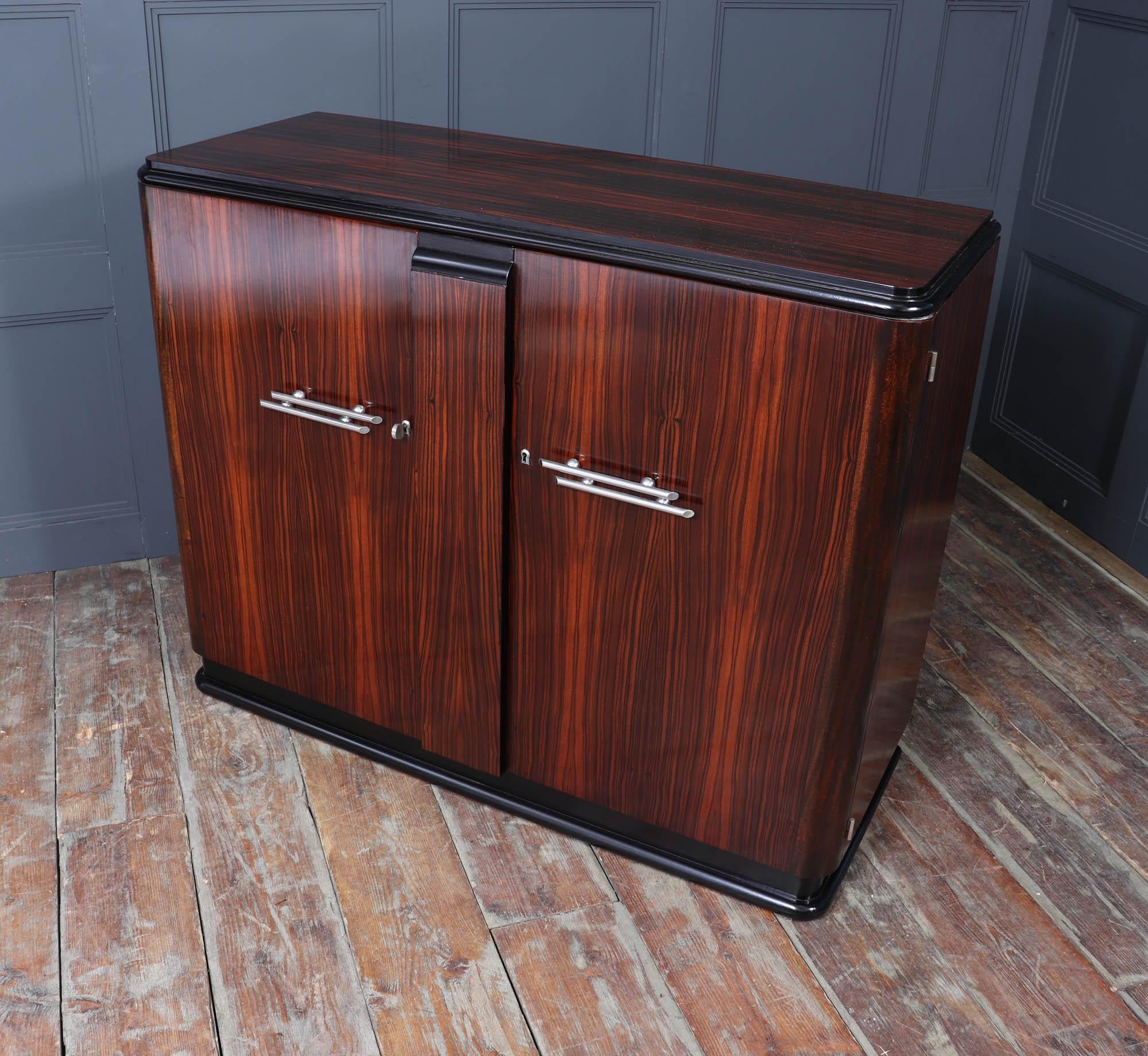 French Art Deco Sideboard in Macassar Ebony 11