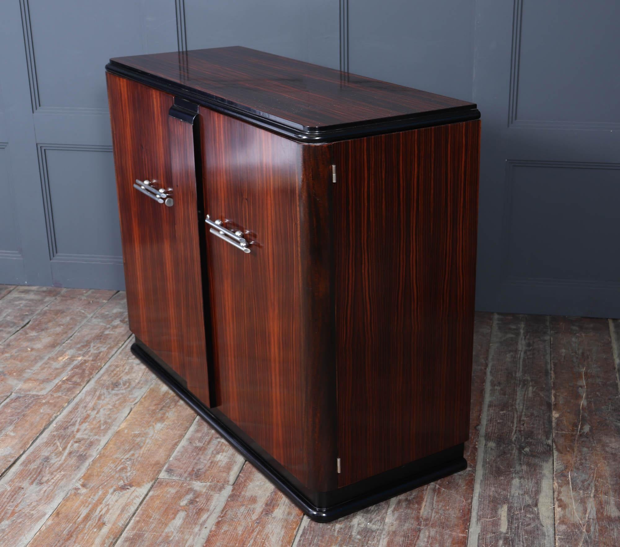 French Art Deco Sideboard in Macassar Ebony 12