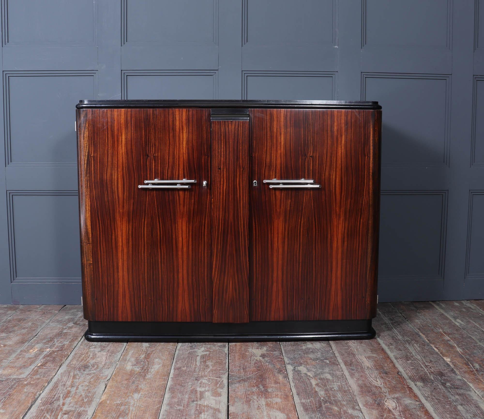 French Art Deco Sideboard in Macassar Ebony 1
