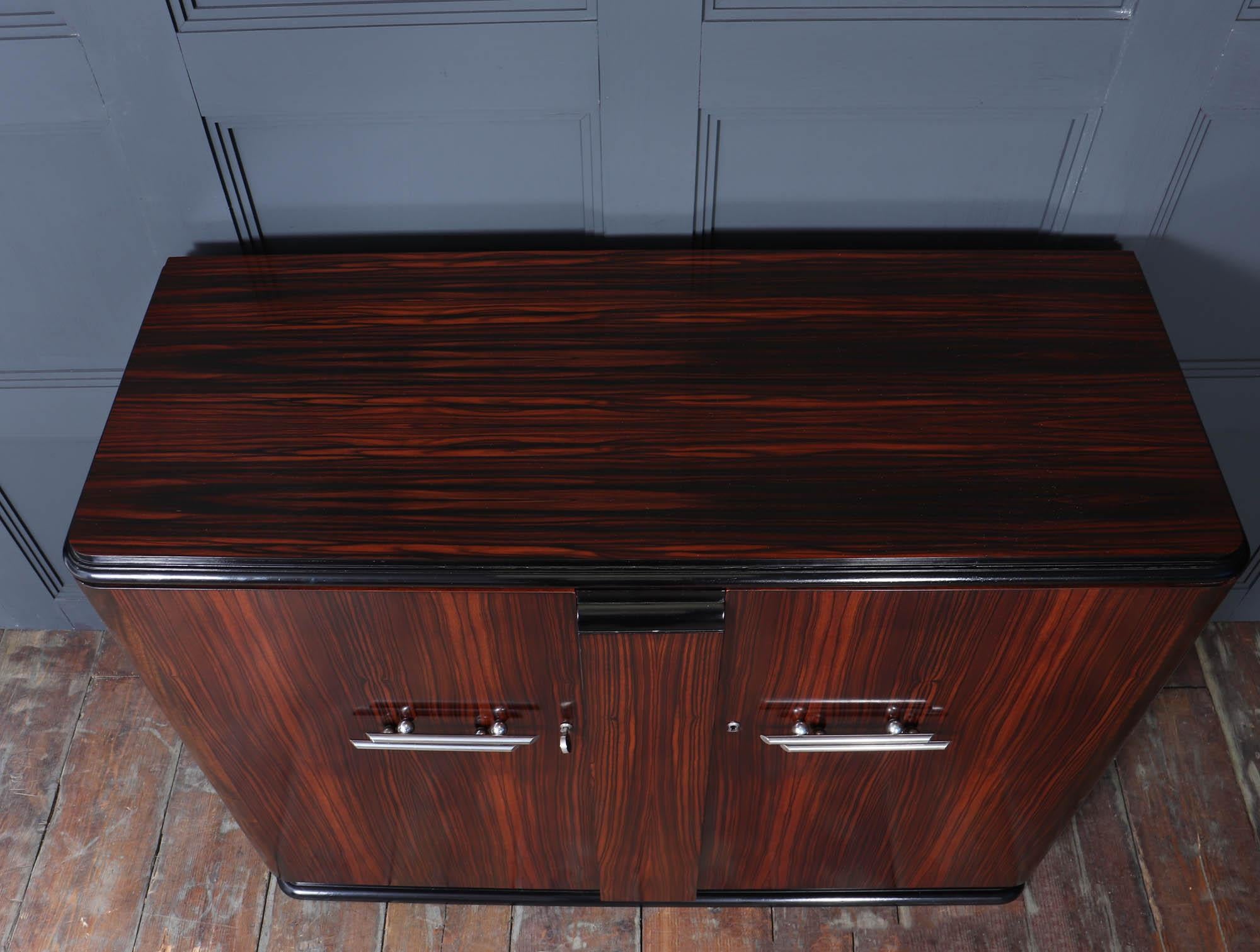 French Art Deco Sideboard in Macassar Ebony 3