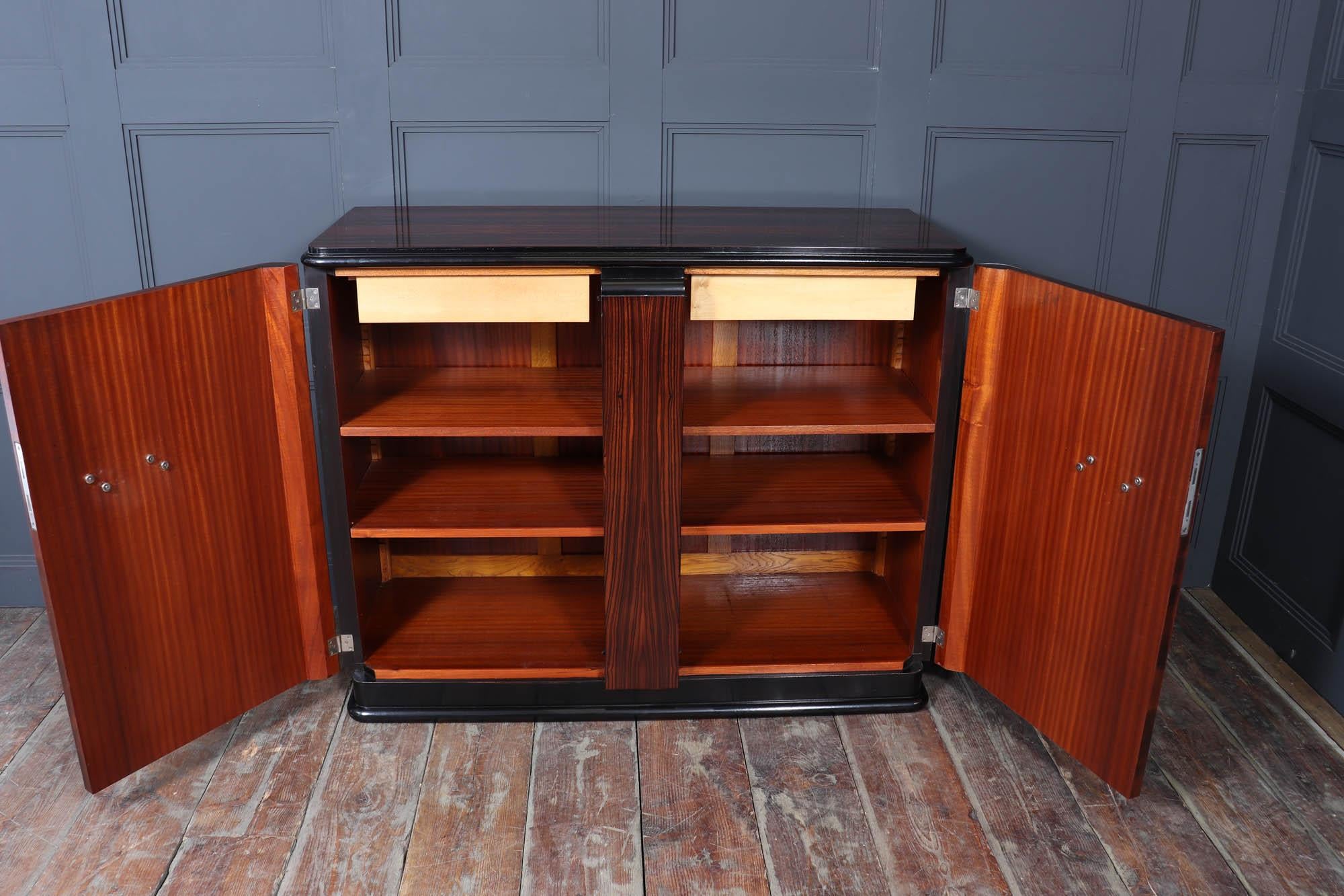 French Art Deco Sideboard in Macassar Ebony 4