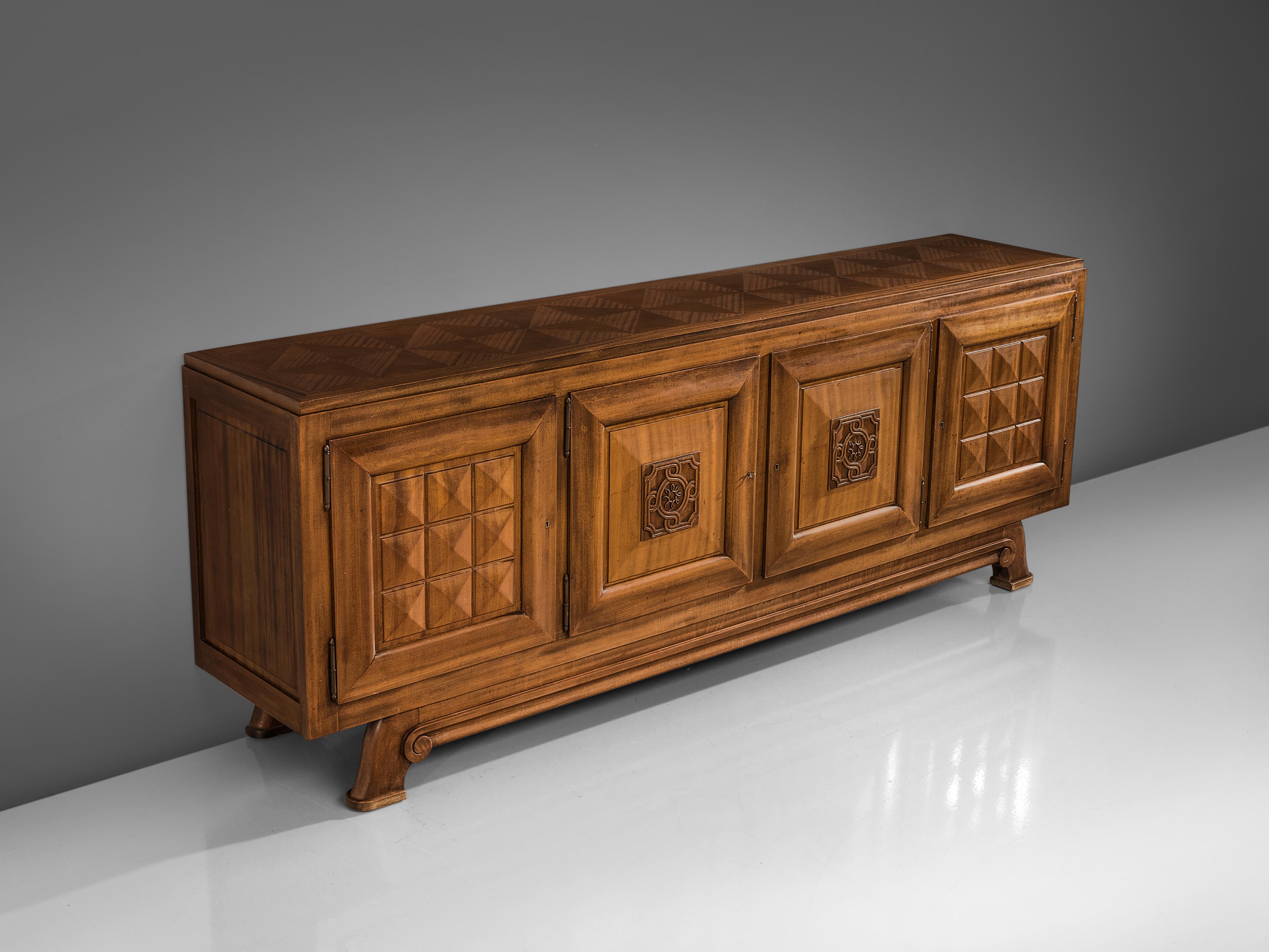 Mid-20th Century French Art Deco Sideboard in Mahogany