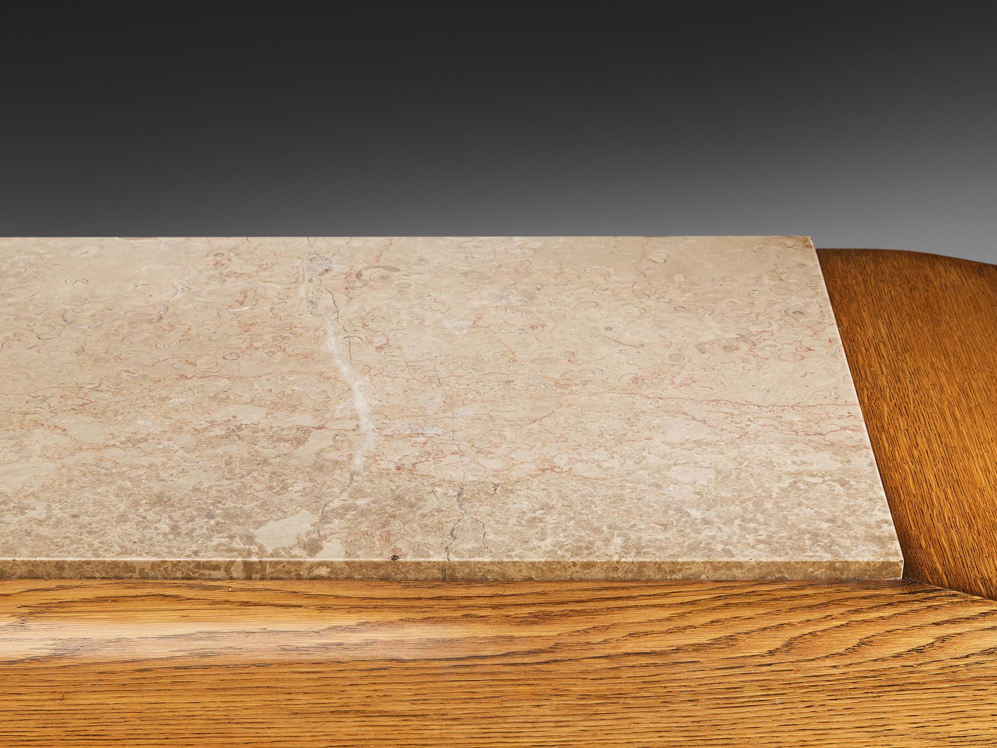 Französisches Sideboard aus Eiche und Stone im Art déco-Stil im Angebot 5
