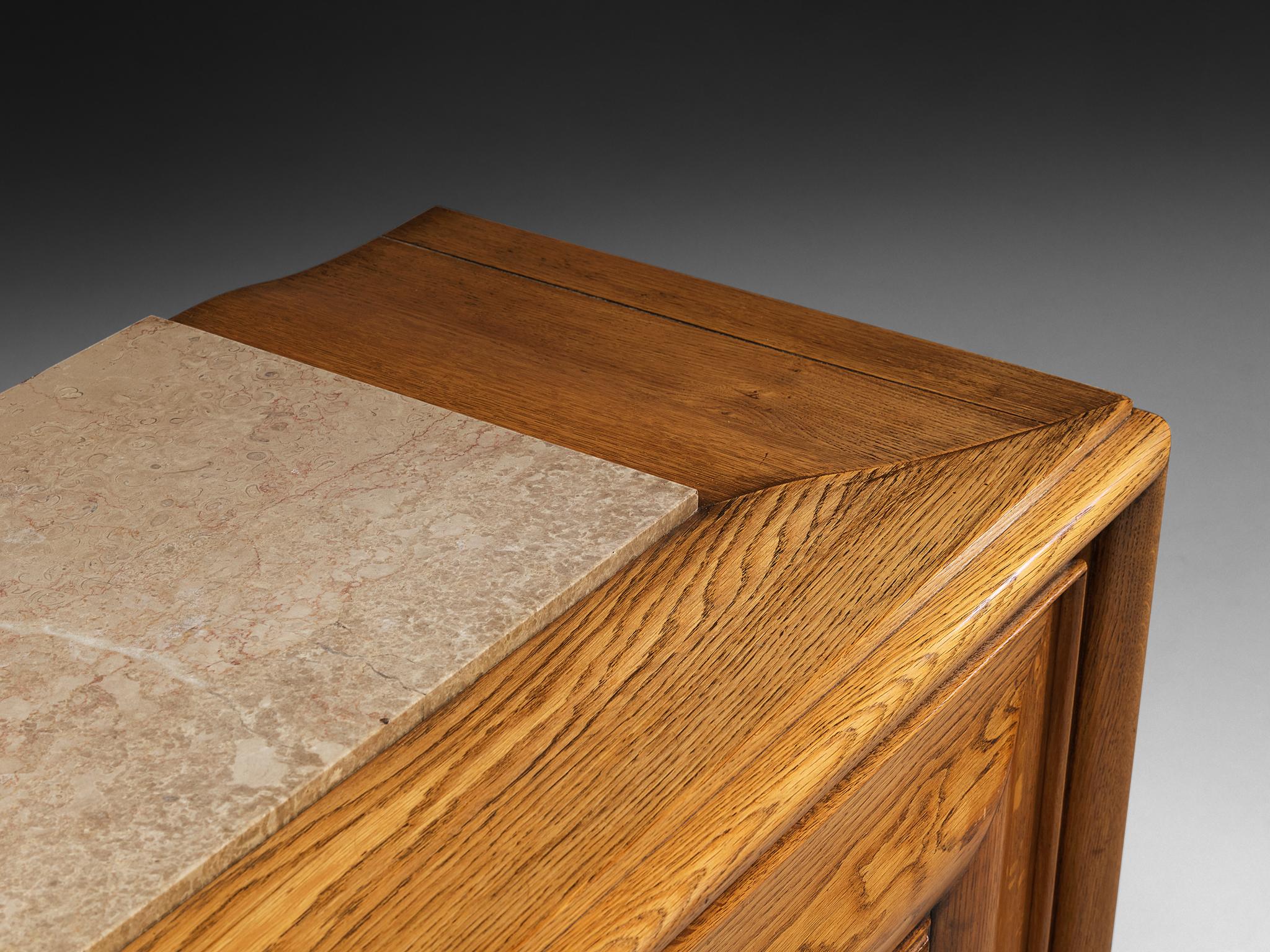 Französisches Sideboard aus Eiche und Stone im Art déco-Stil im Angebot 6