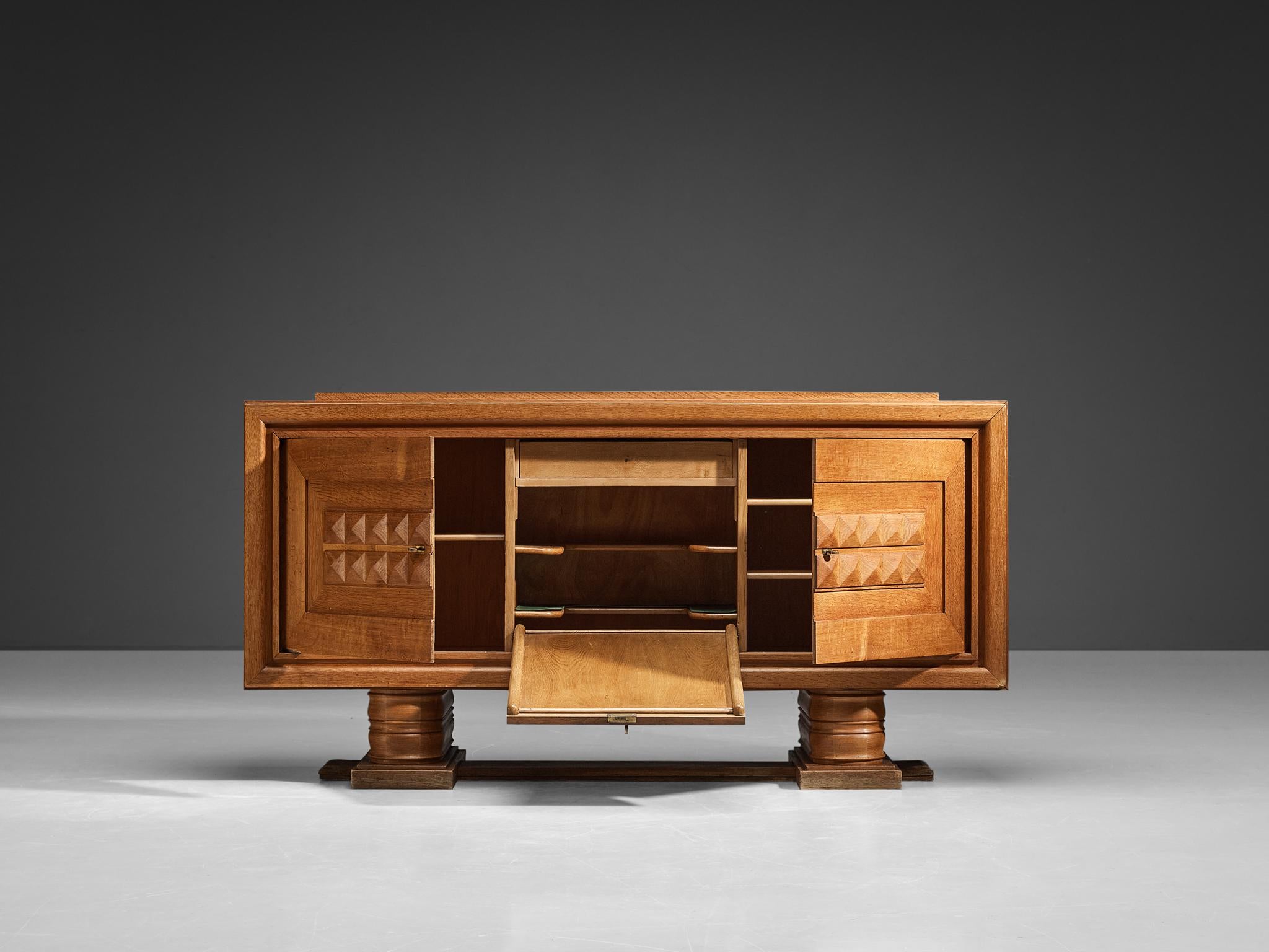 French Art Deco Sideboard in Oak 2