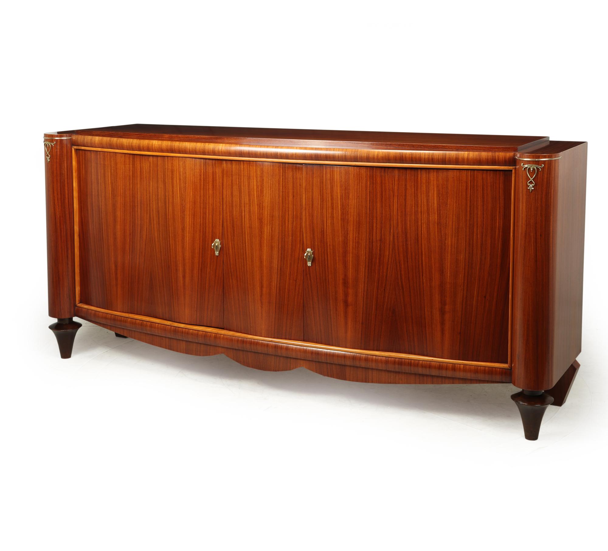 French Art Deco Sideboard in Palisander In Excellent Condition In Paddock Wood Tonbridge, GB