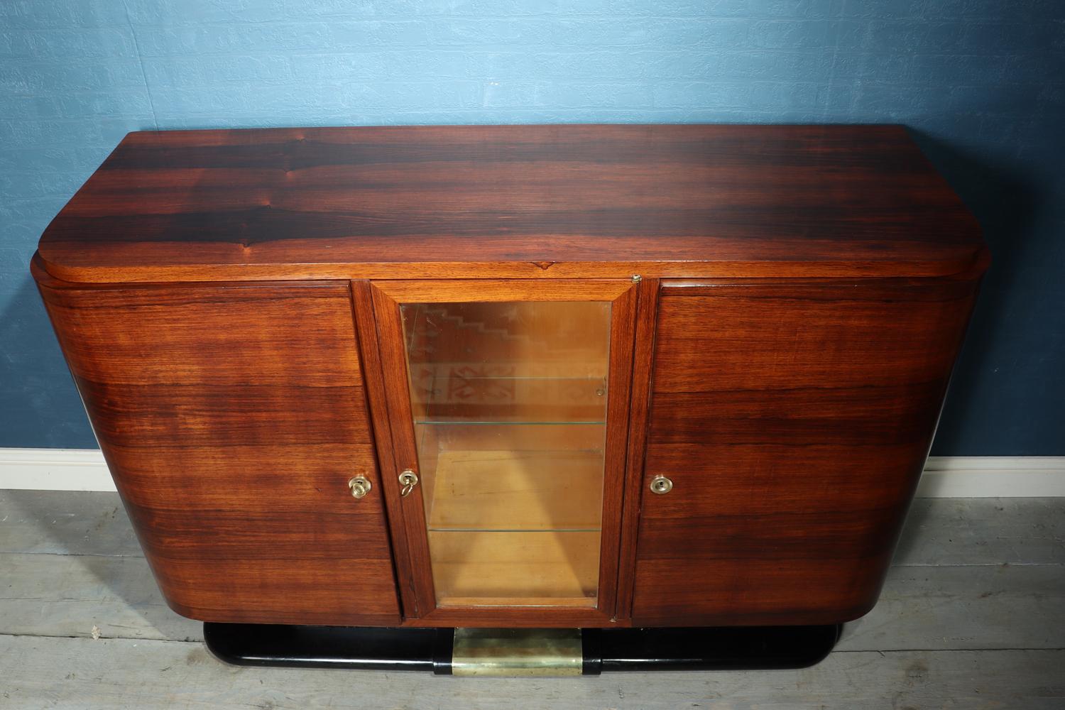 Wood French Art Deco Sideboard in Rosewood, circa 1930