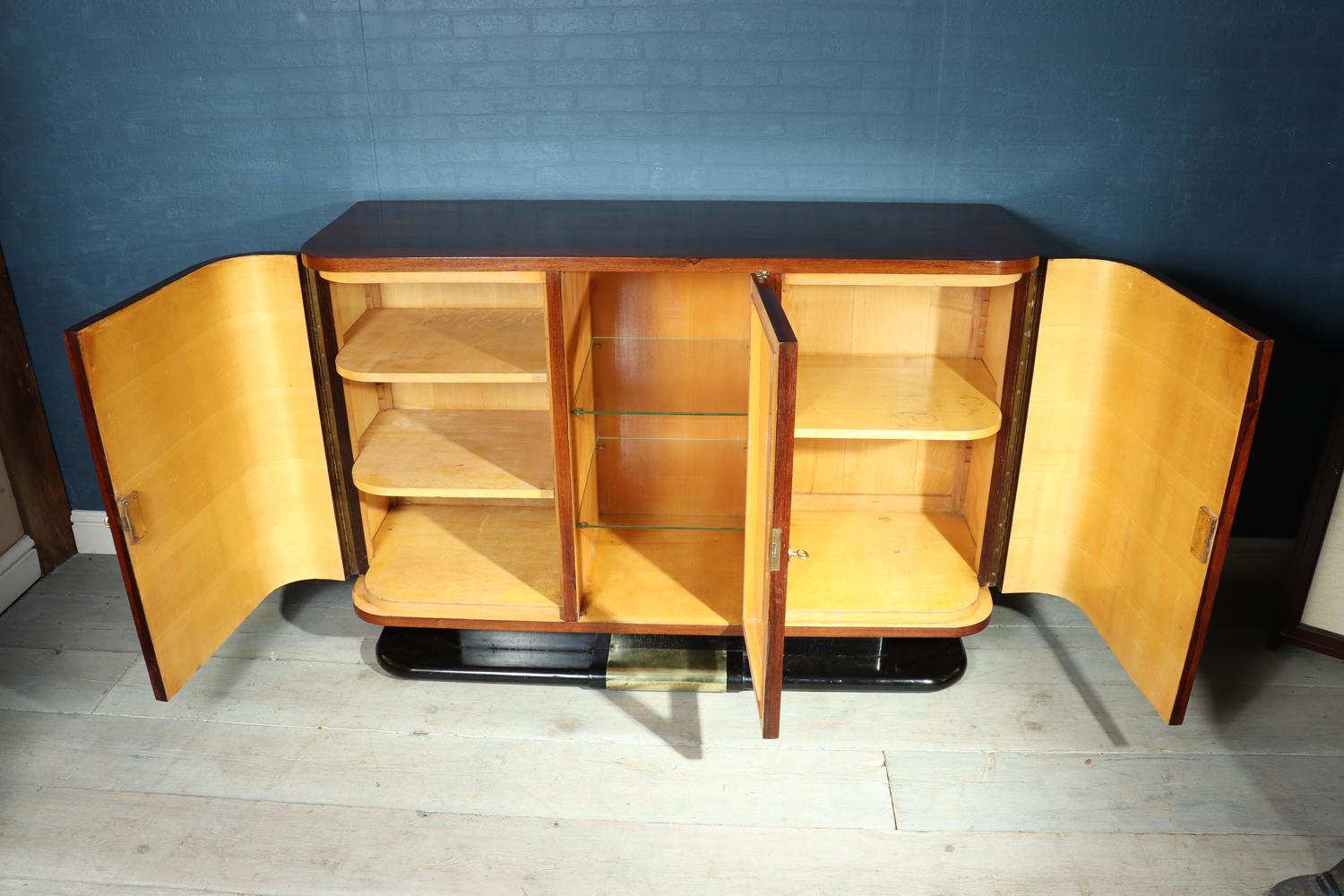 French Art Deco Sideboard in Rosewood, circa 1930 1