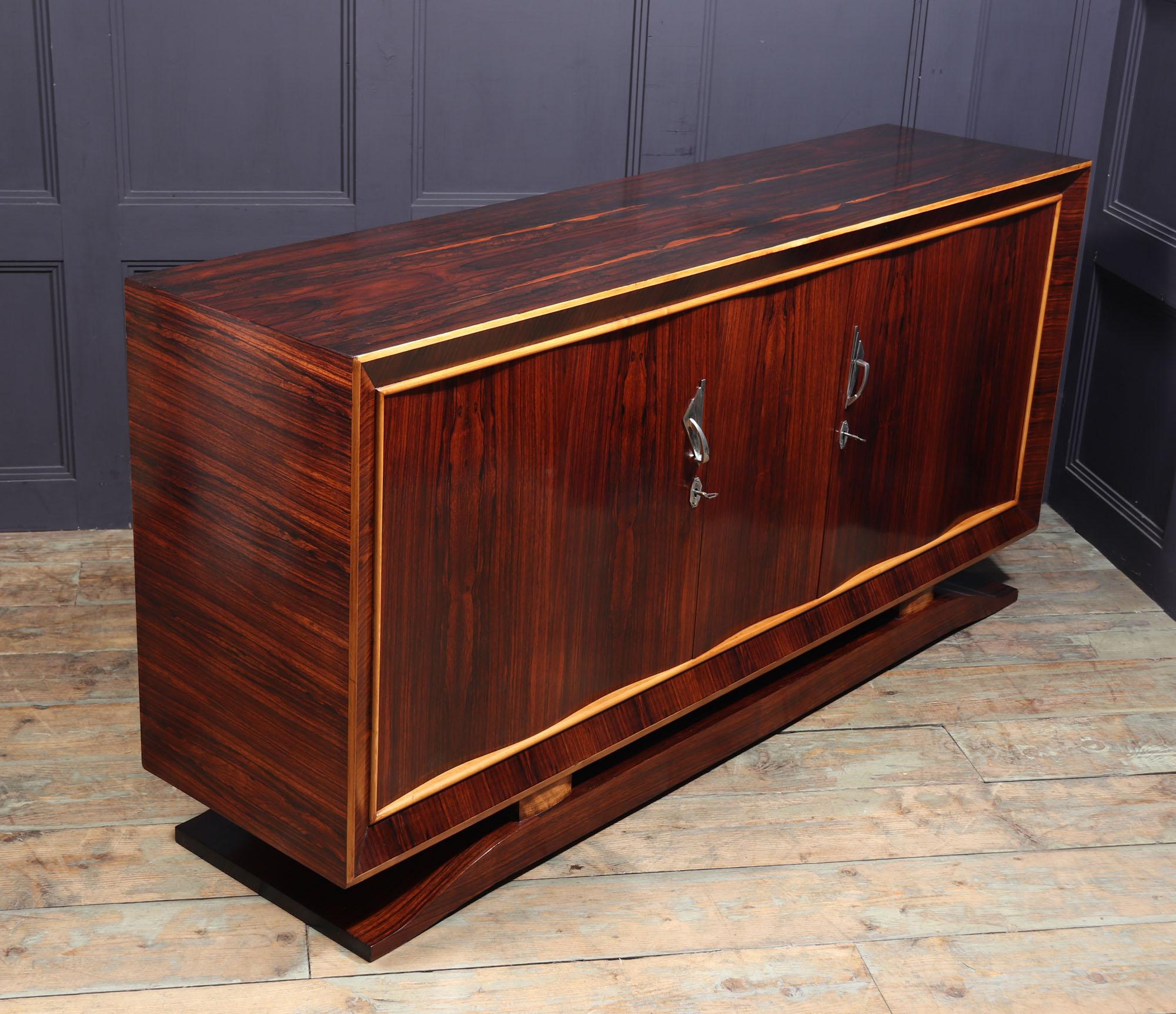 French Art Deco Sideboard in Rosewood 9