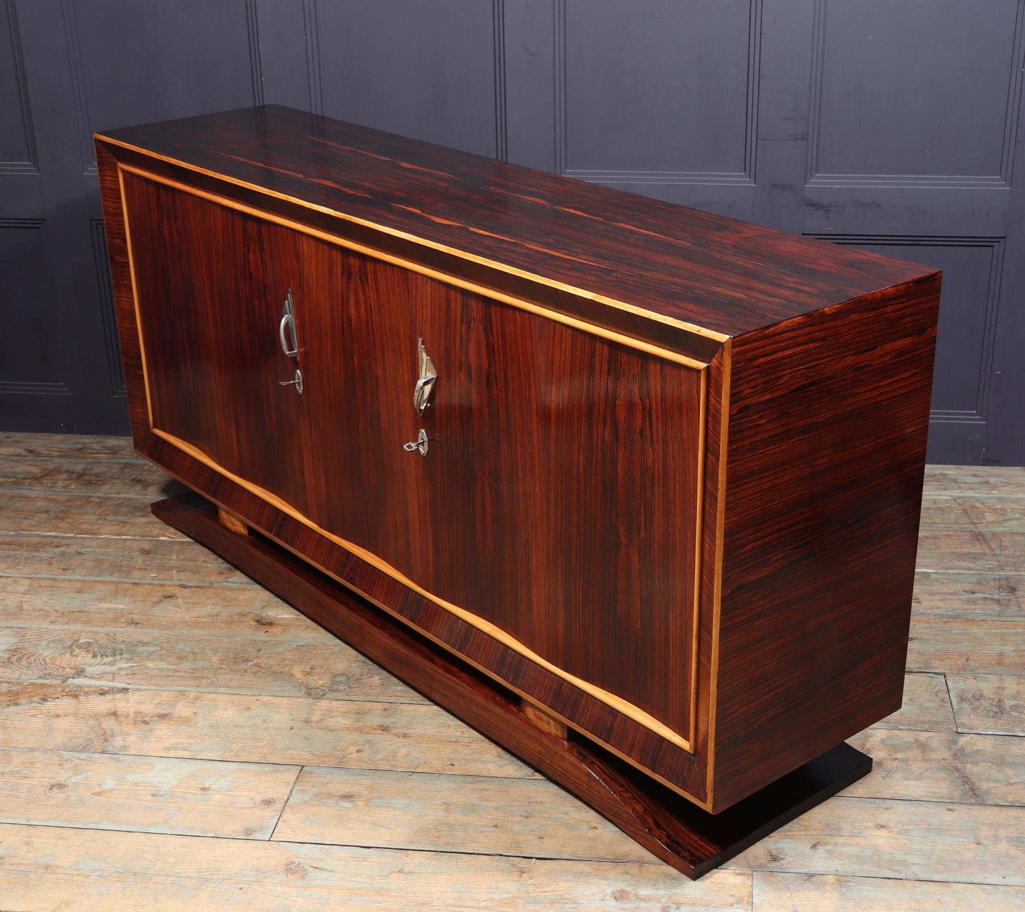 French Art Deco Sideboard in Rosewood 11