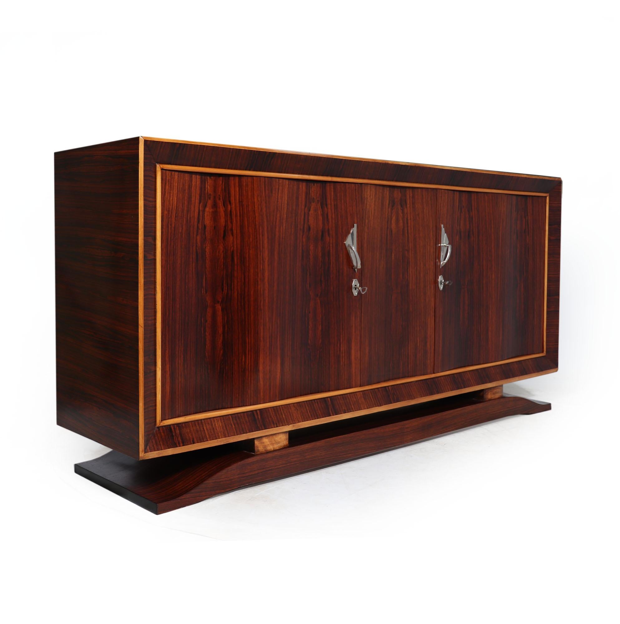French Art Deco Sideboard in Rosewood 1