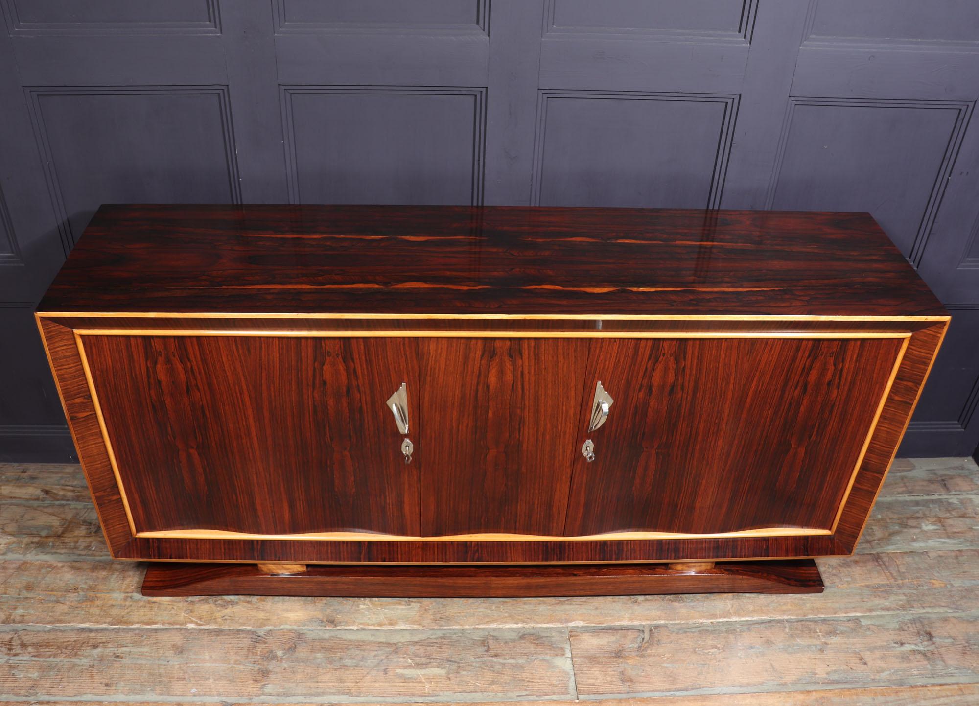 French Art Deco Sideboard in Rosewood 4