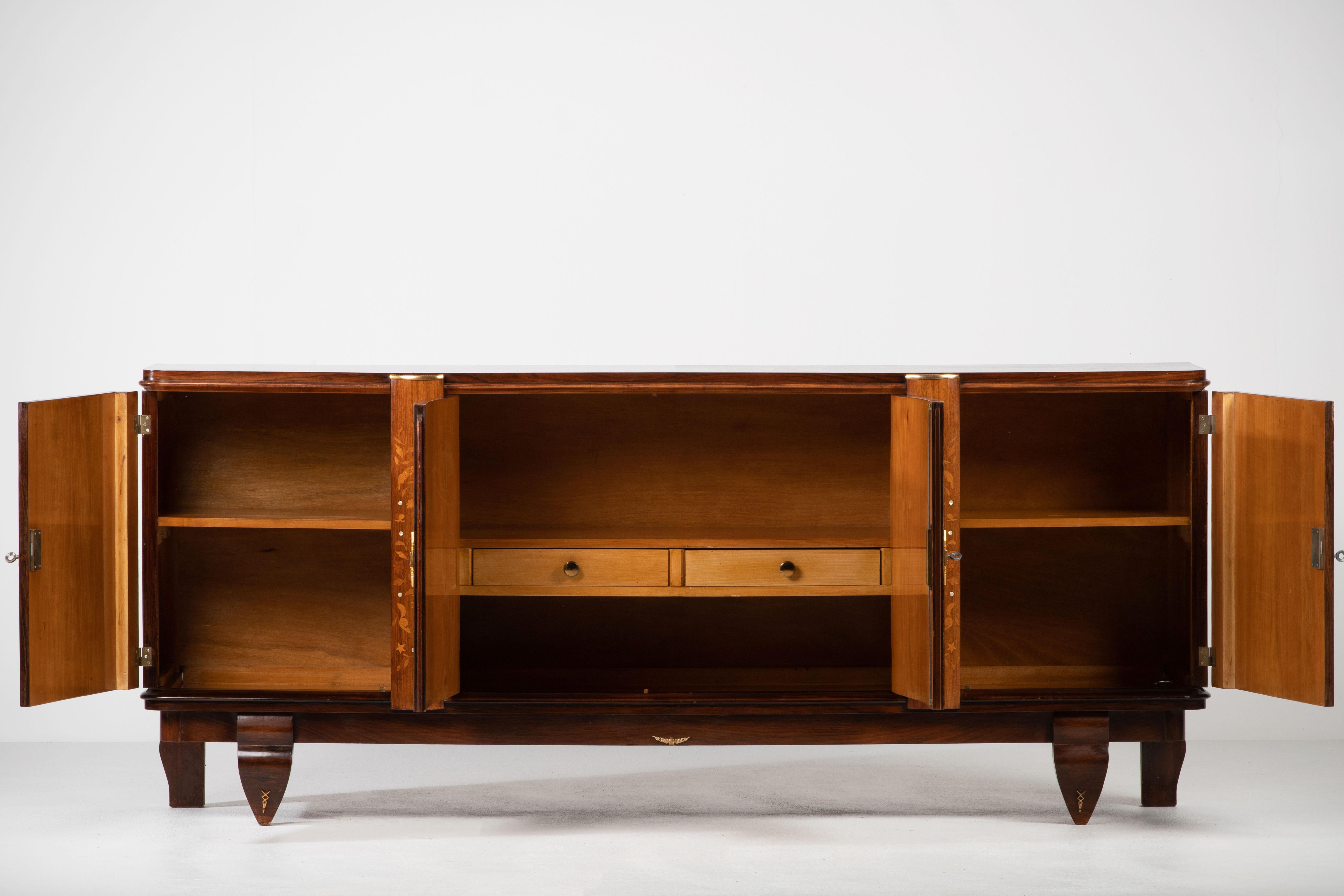 French Art Deco Sideboard in Style of Jules Leleu 6