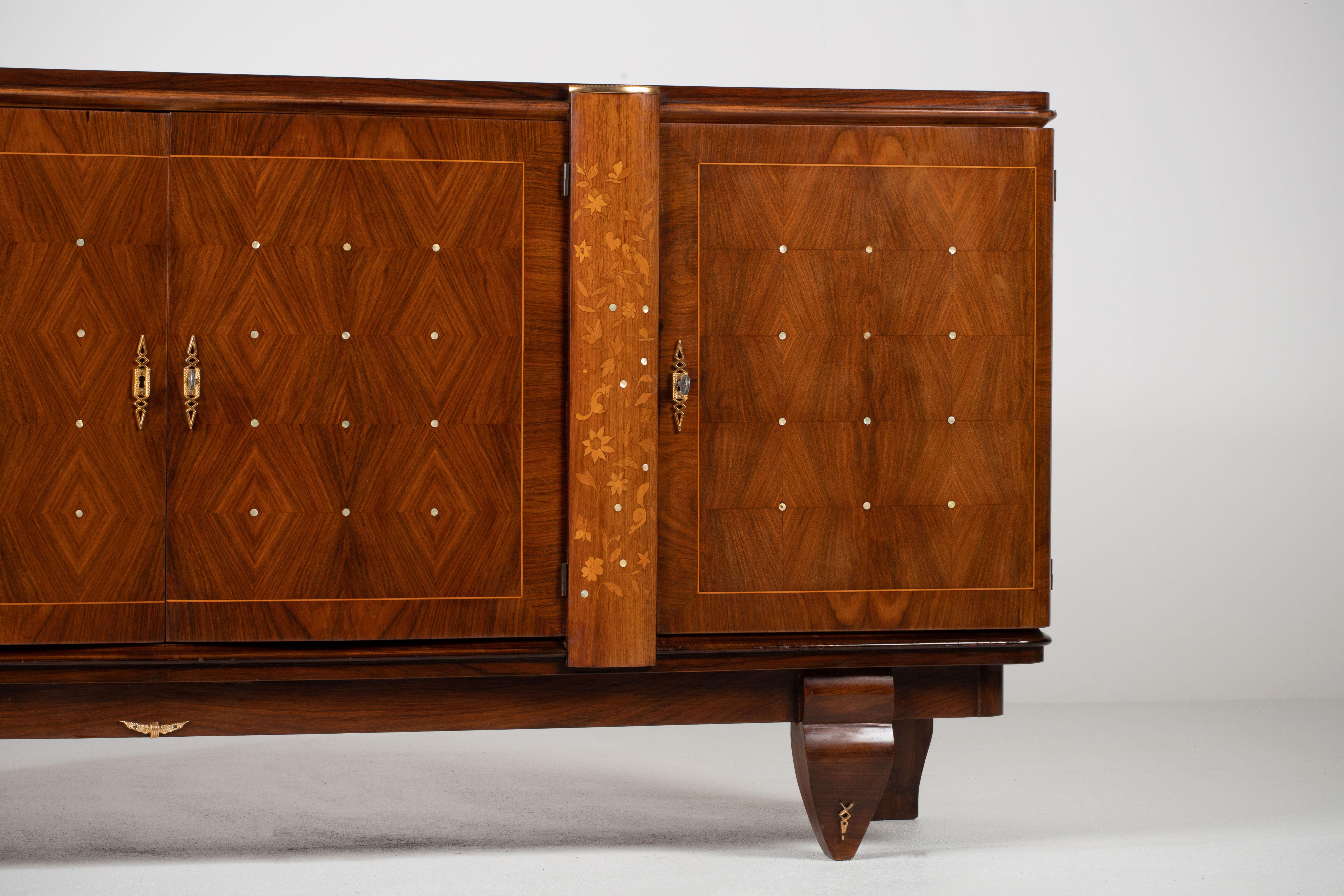 French Art Deco Sideboard in Style of Jules Leleu 7