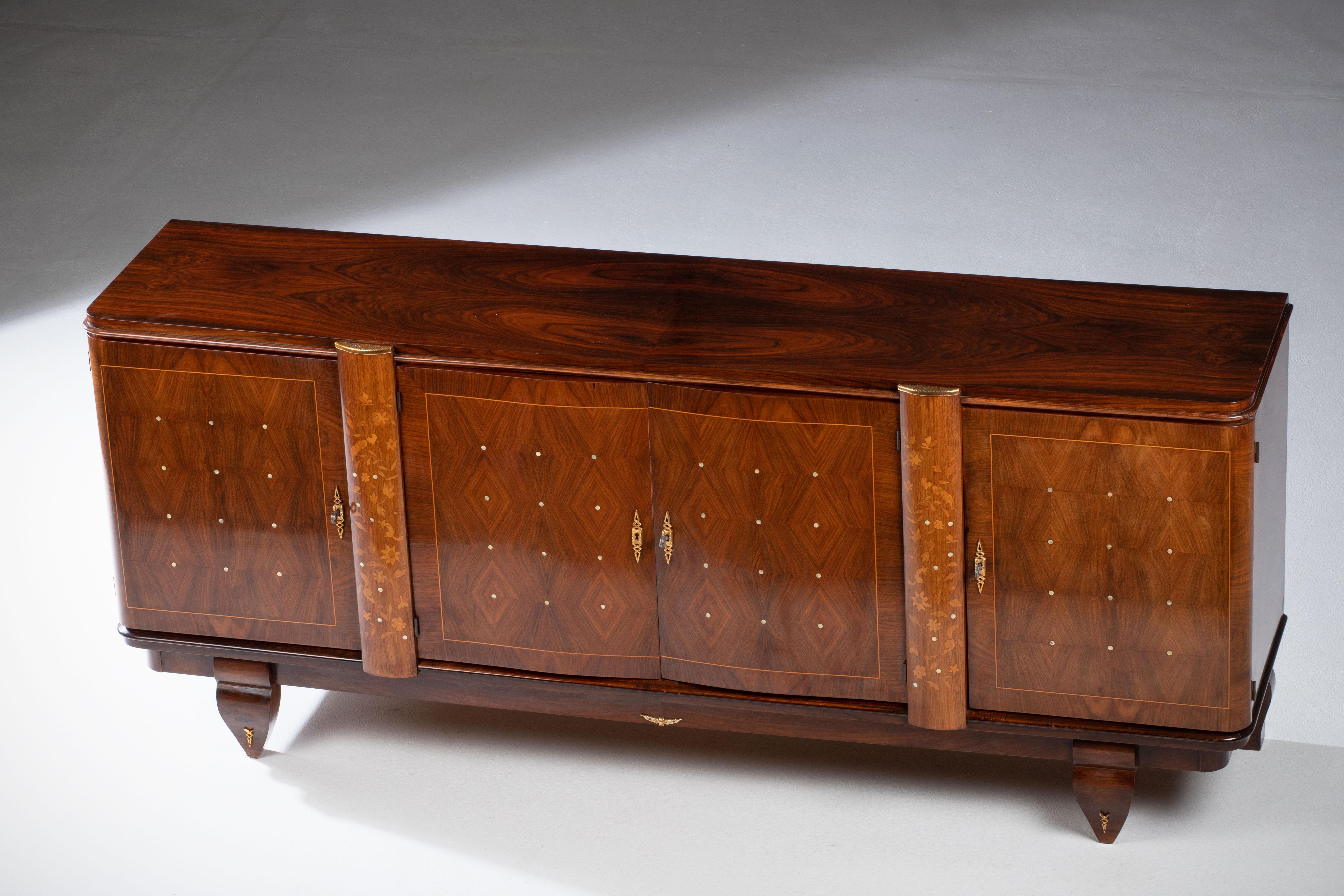 French Art Deco Sideboard in Style of Jules Leleu 15