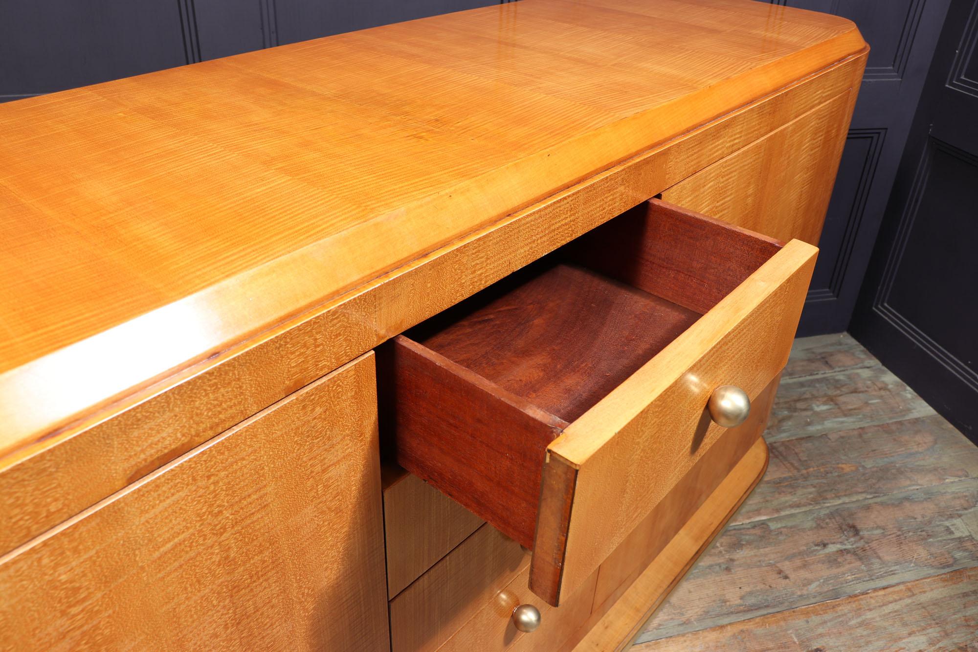 French Art Deco Sideboard in Sycamore For Sale 8