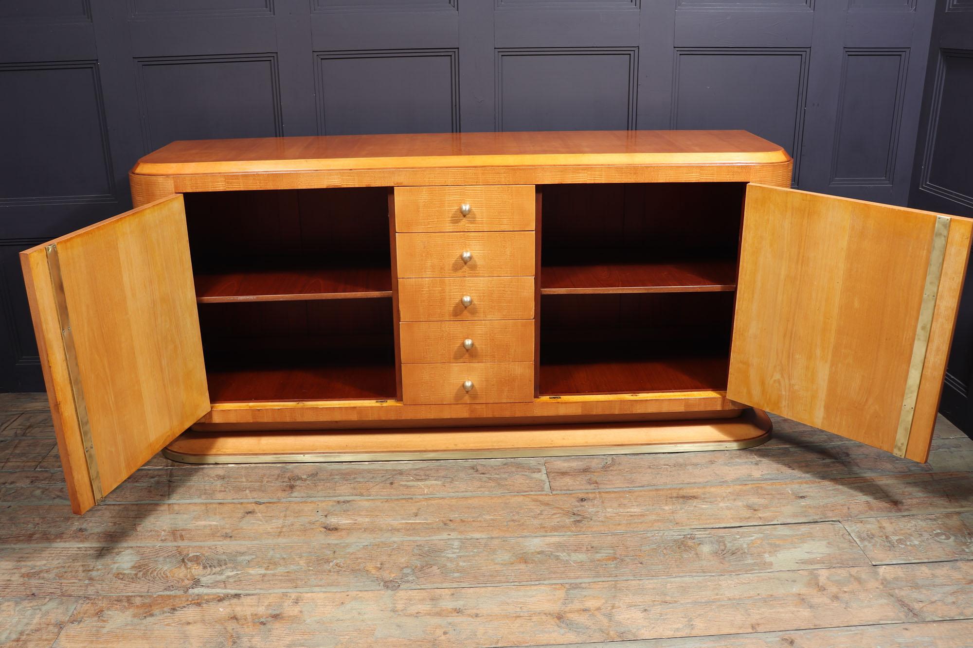 French Art Deco Sideboard in Sycamore For Sale 9