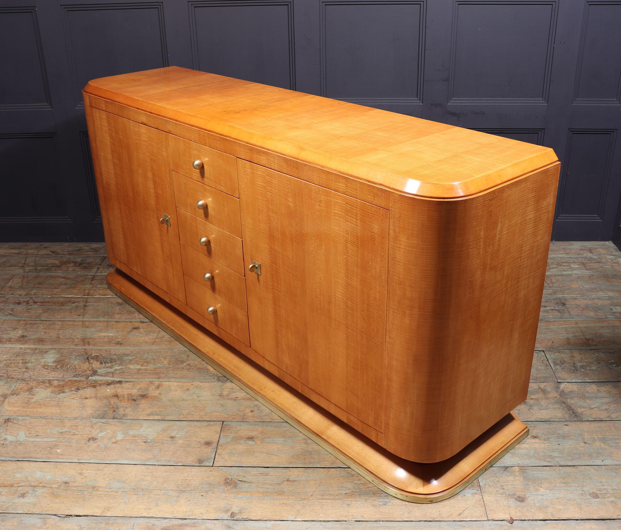 French Art Deco Sideboard in Sycamore For Sale 10