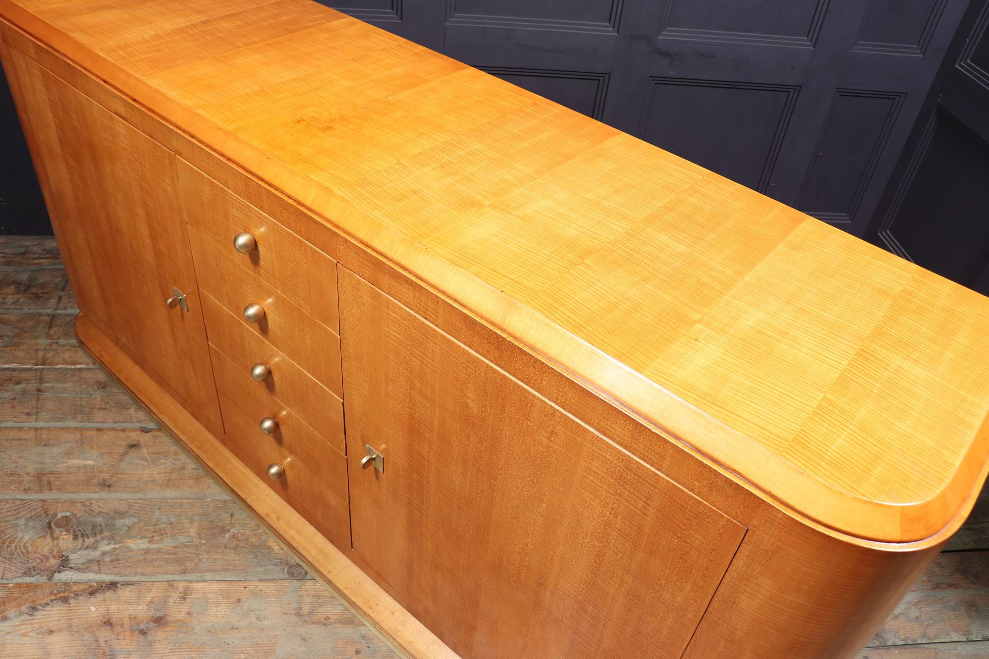 French Art Deco Sideboard in Sycamore For Sale 11