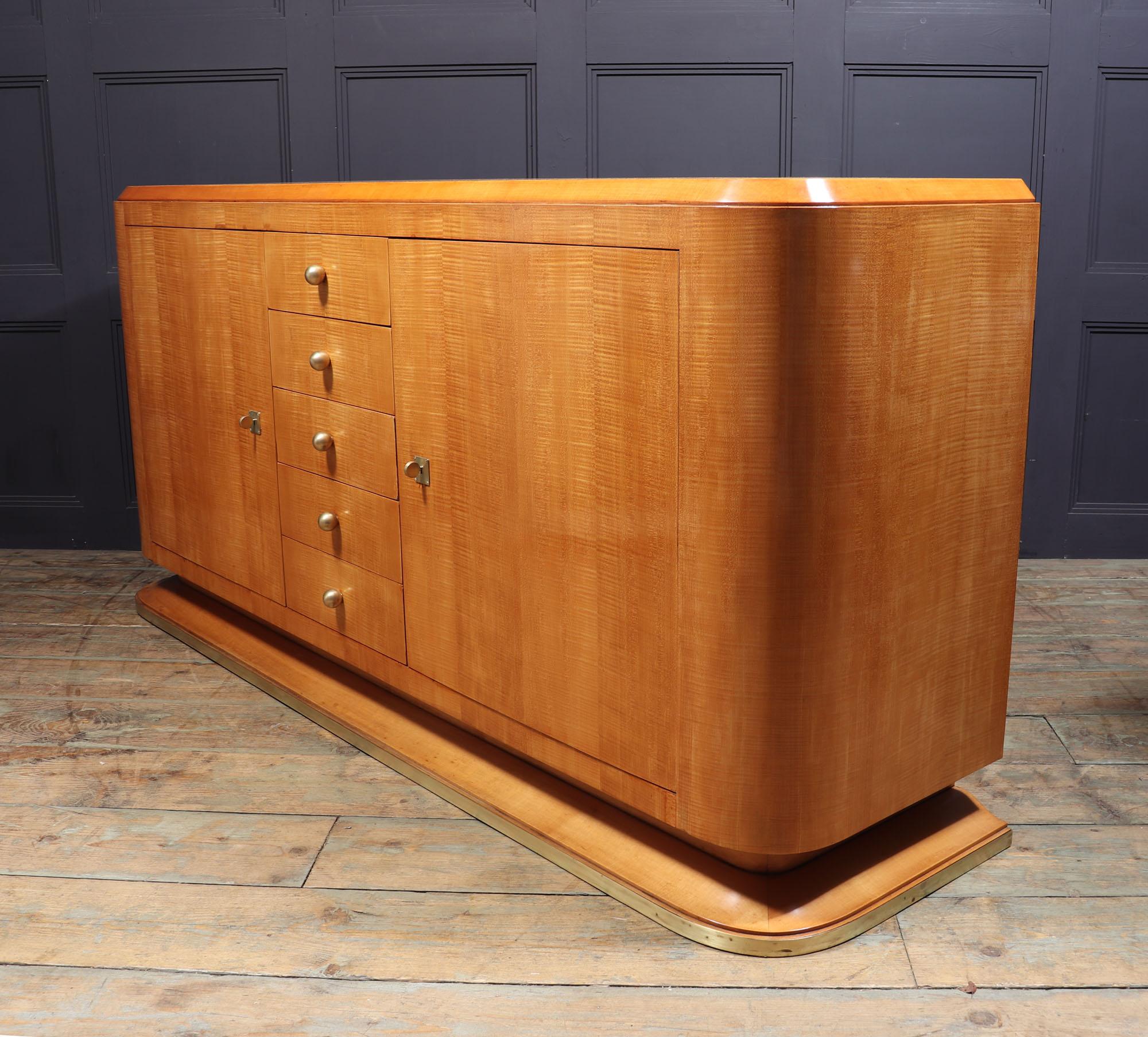 French Art Deco Sideboard in Sycamore For Sale 12