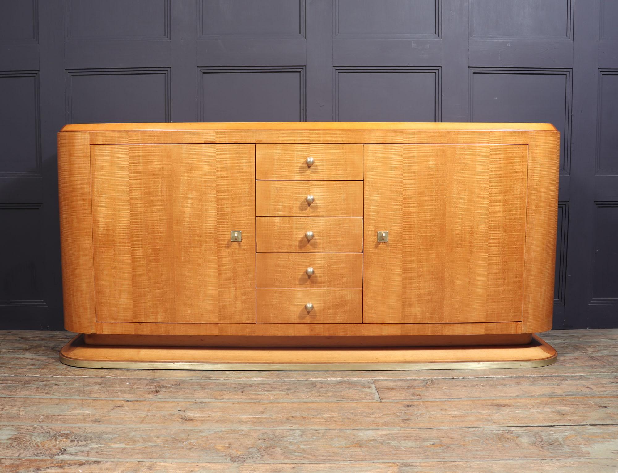 French Art Deco Sideboard in Sycamore For Sale 3