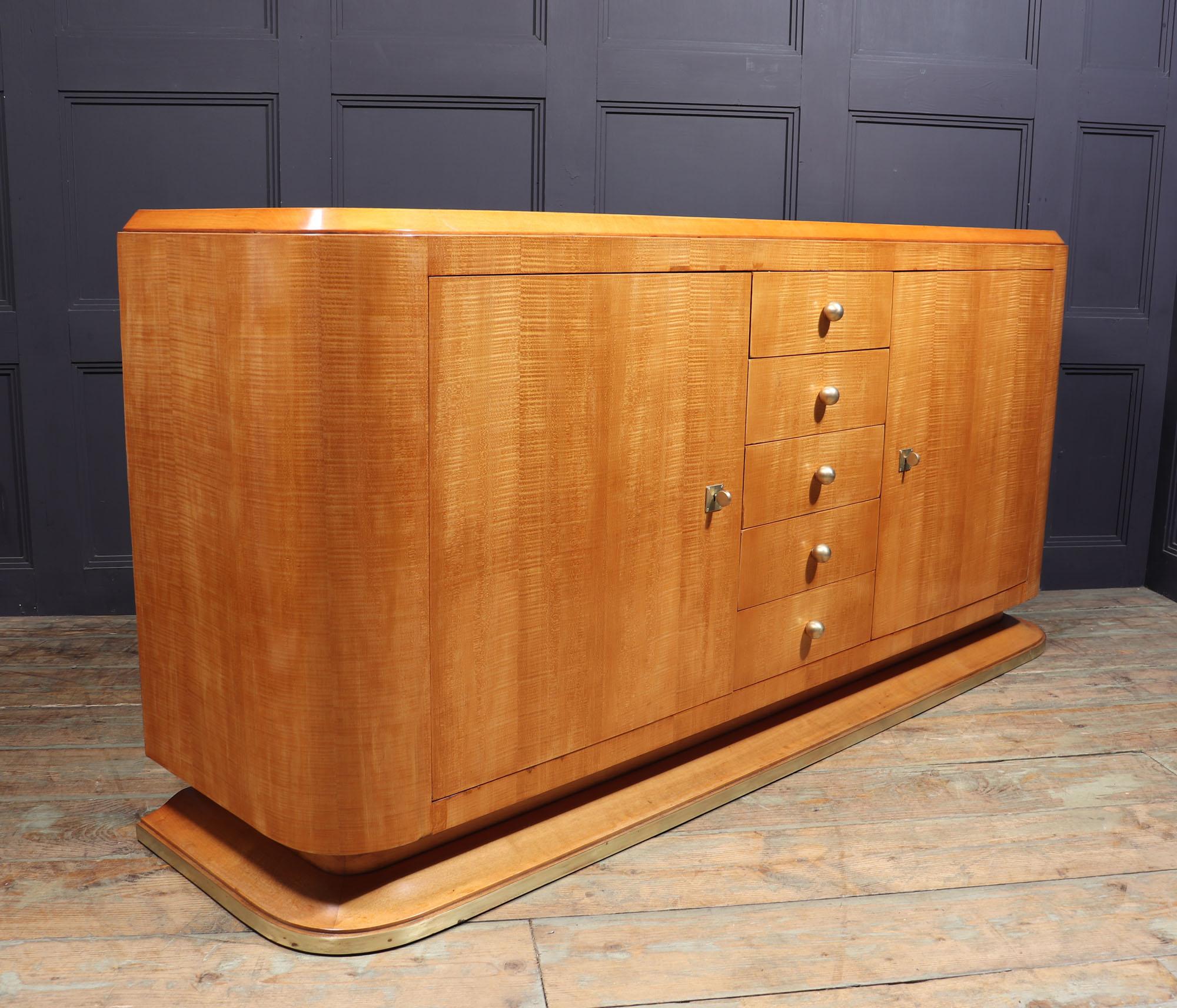 French Art Deco Sideboard in Sycamore For Sale 4