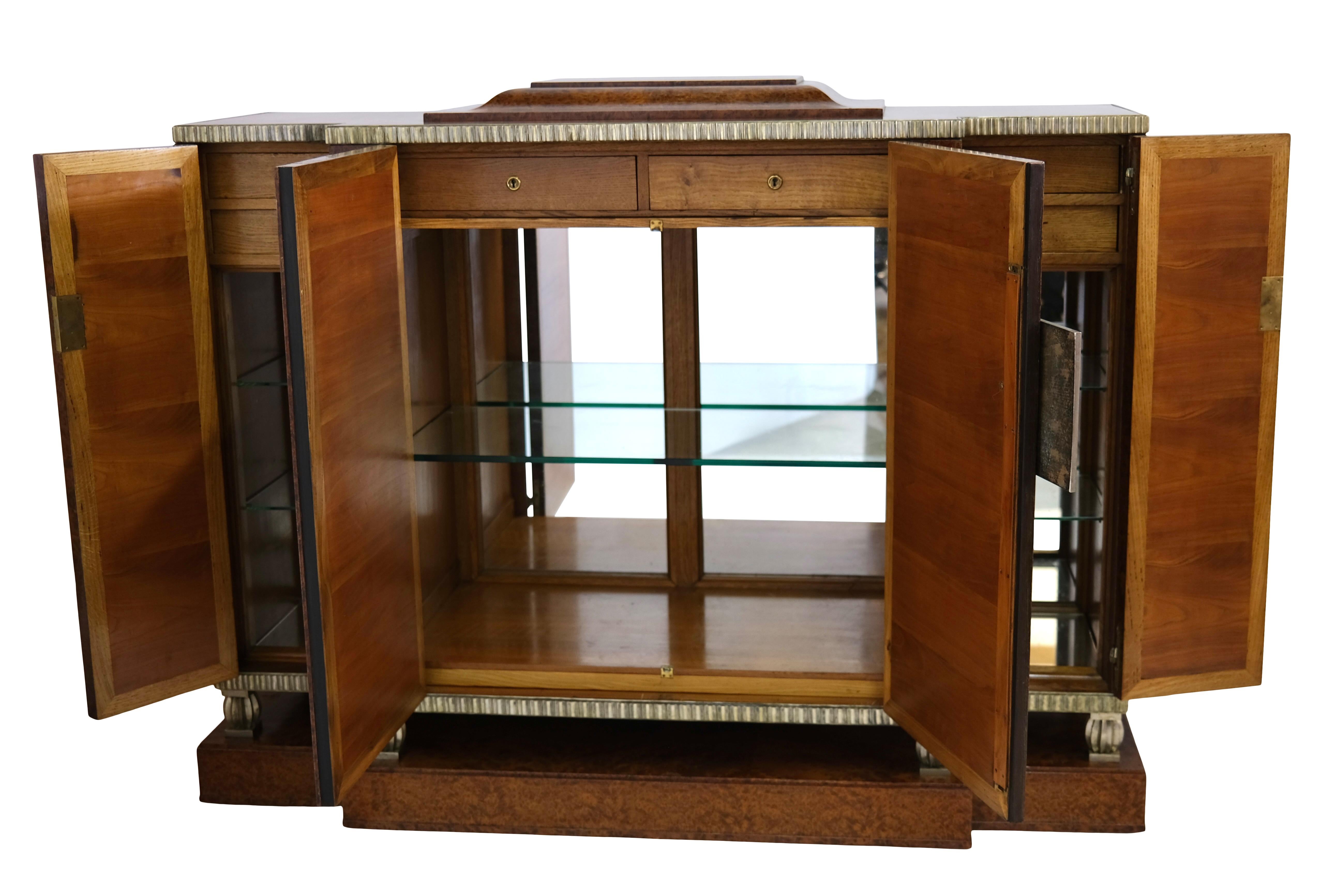 Polished French Art Deco Sideboard in Thuya from Christian Krass in Outstanding Quality For Sale