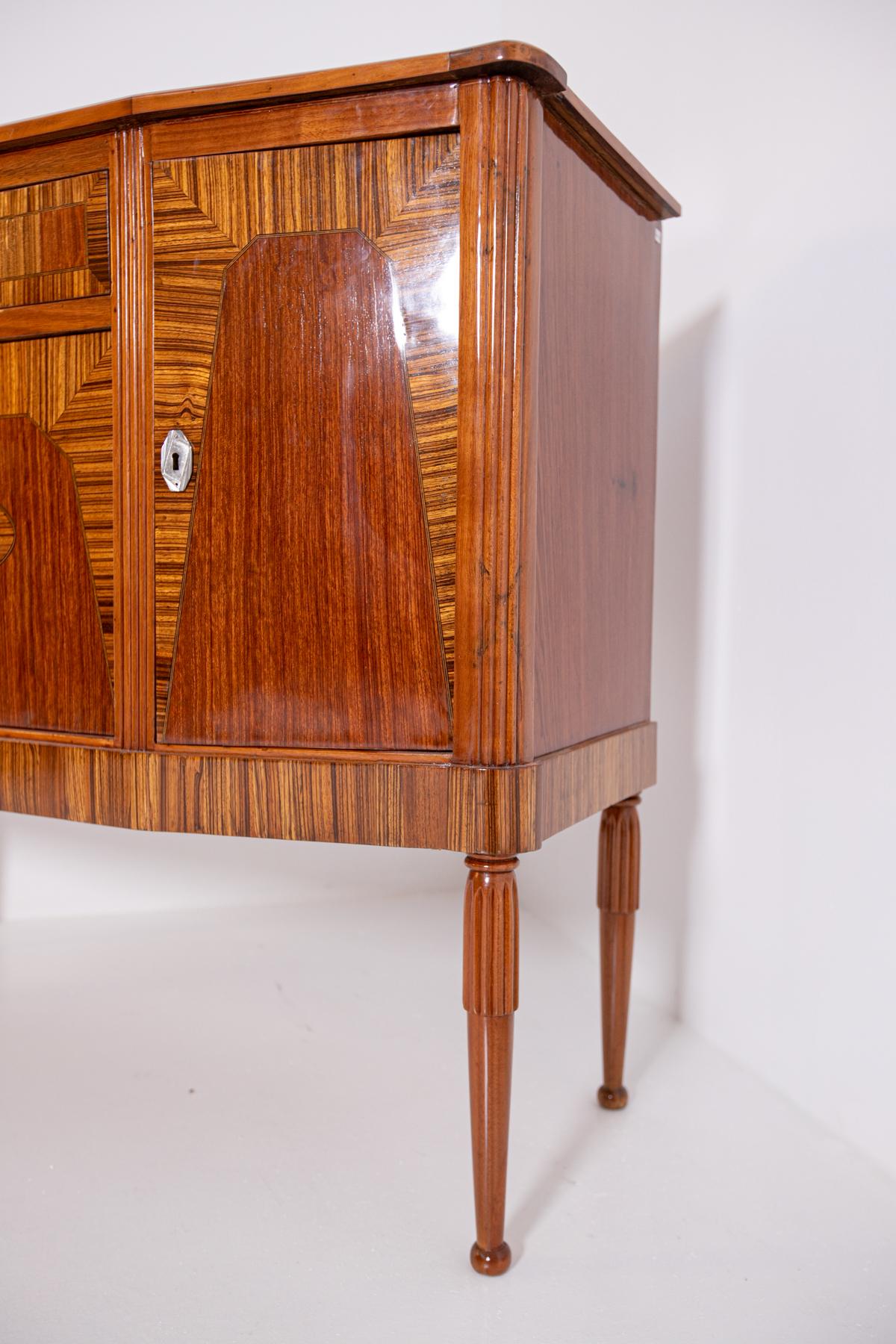 French Art Deco Sideboard in Various Woods, 1930s 8