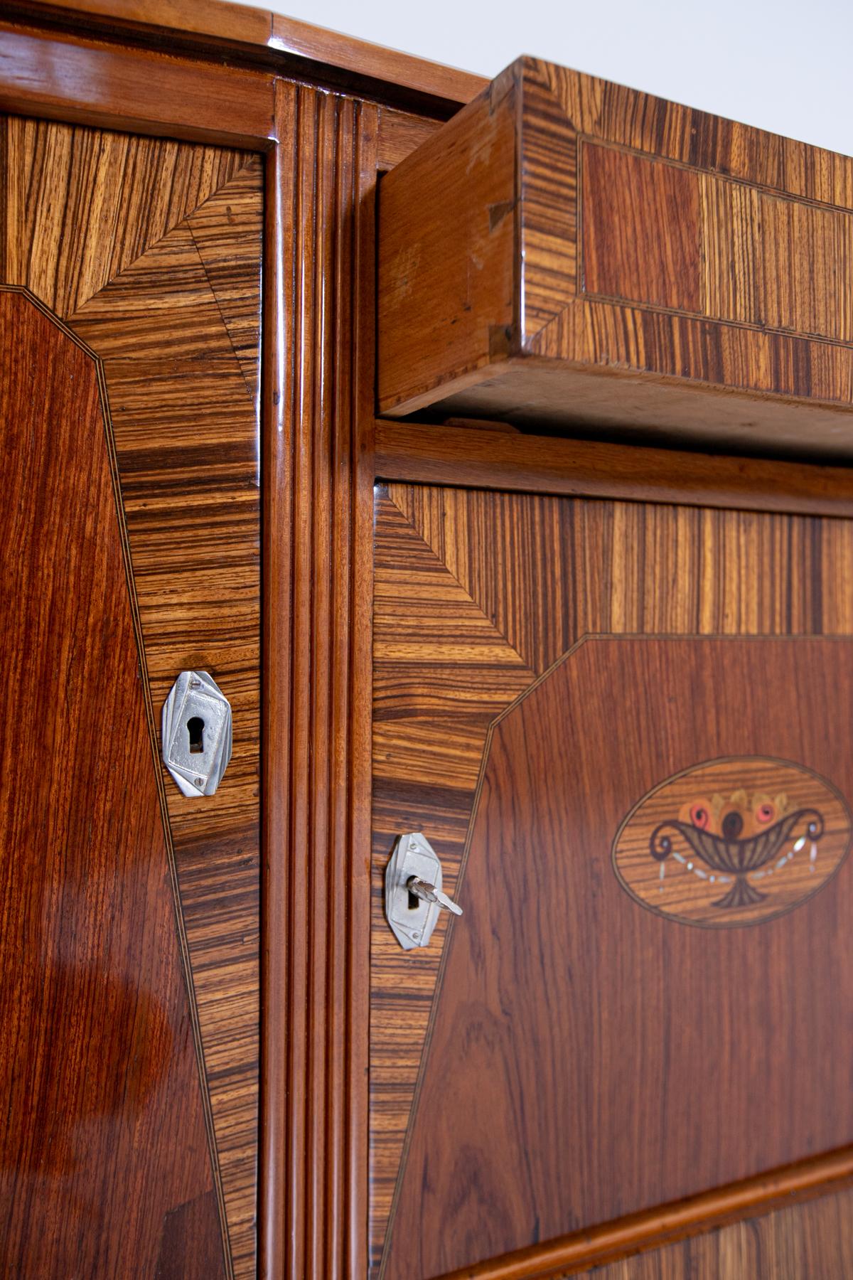 French Art Deco Sideboard in Various Woods, 1930s 1