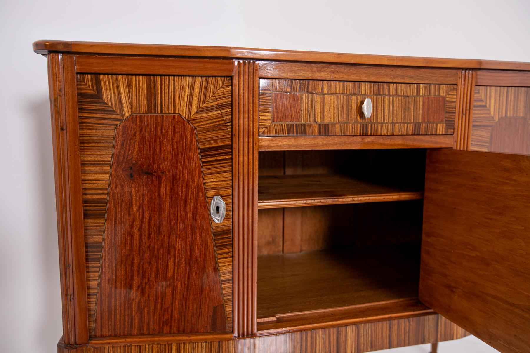 French Art Deco Sideboard in Various Woods, 1930s 3