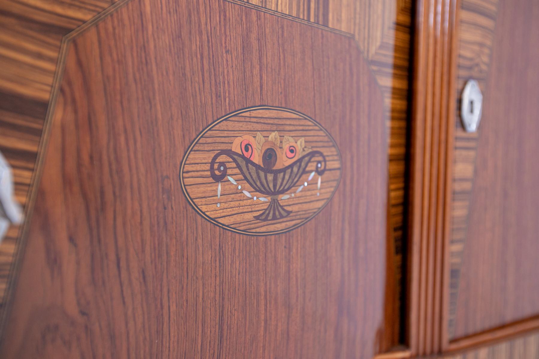 French Art Deco Sideboard in Various Woods, 1930s 4